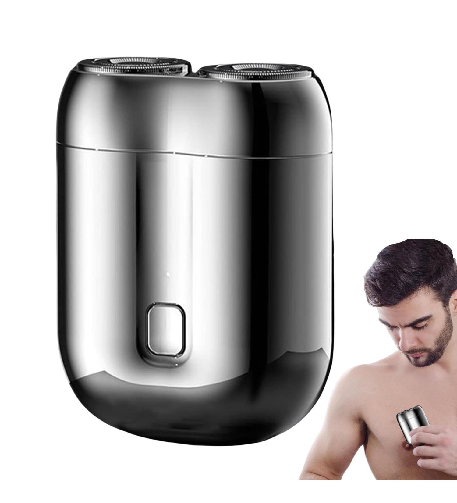 Men's Travel Shaving Kit - Travel Shavers For Men 2024 Double-Head Rotary Electrical Shaver - Pocket Size Rotary Electrical Shaver Waterproof Face Storm Shaver Rechargeable For Wet And Dry Use Silver - Buy Online on GoSupps.com