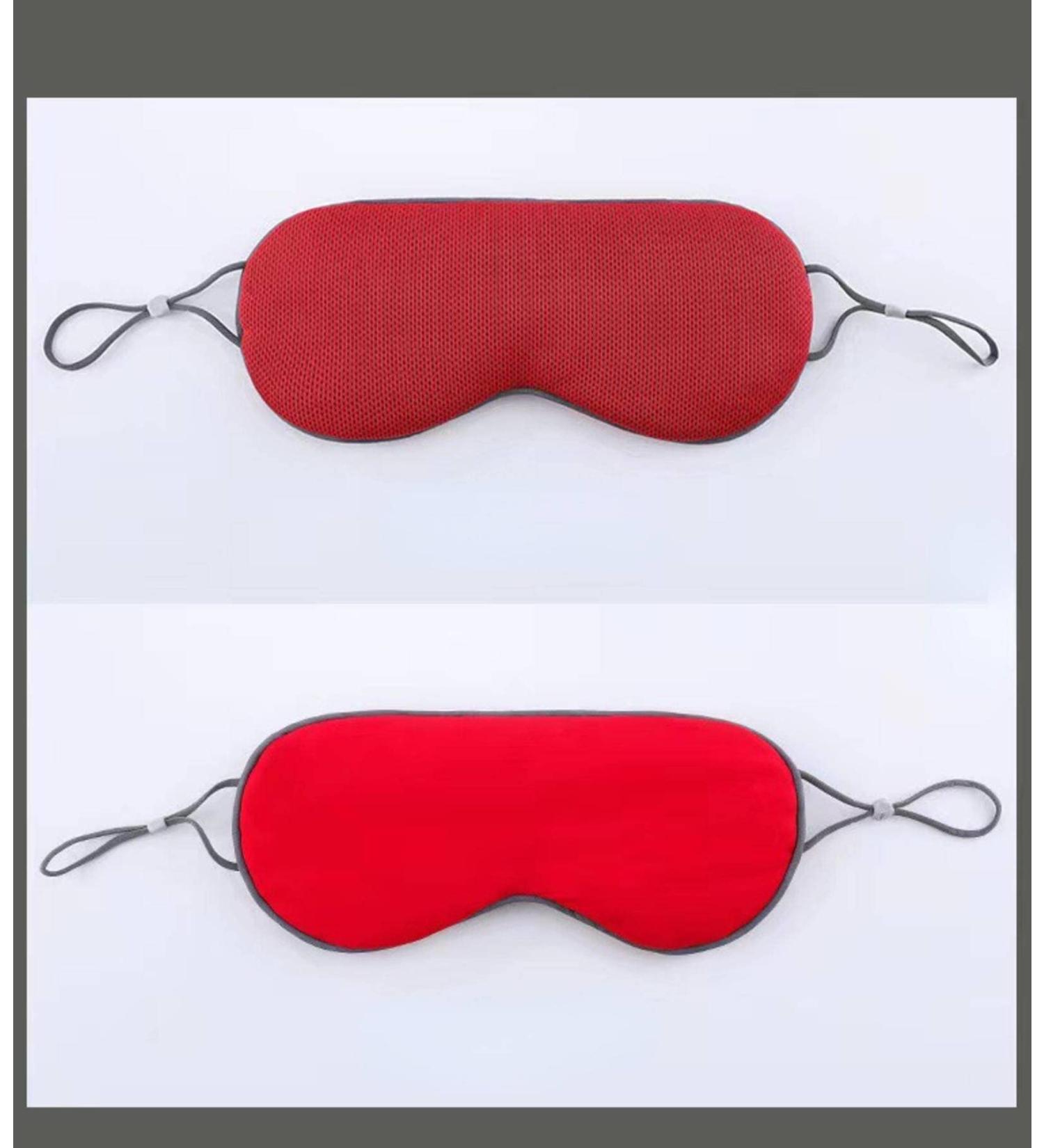 Warm & Cool Dual-Sided Sleeping Eye Mask - Unisex Breathable Travel & Office Shade | Wine Red - Buy Online on GoSupps.com
