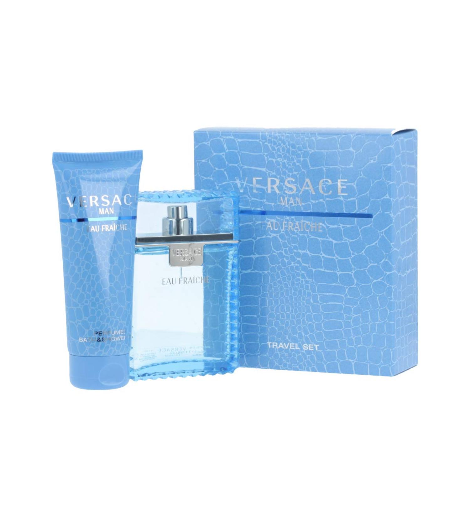 Versace Man by Versace Gift Set -- 3.3 oz Eau De Toilette Spray (Eau Frachie) + 3.3 oz Shower Gel (Men)