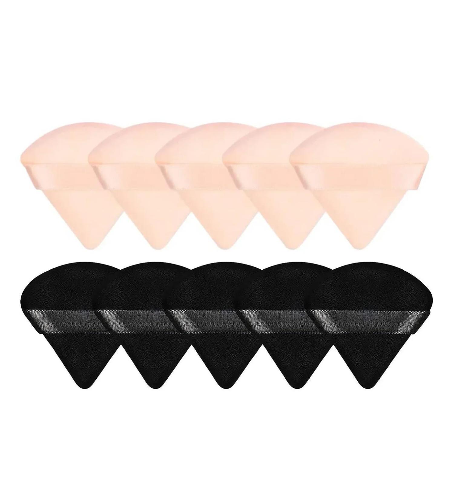 SBTRKT Cosmetic Puff Set - 10 Makeup Sponges for Foundation & Powder | Affordable Makeup Blender Tools - Black & Skin Colors - Buy Online on GoSupps.com