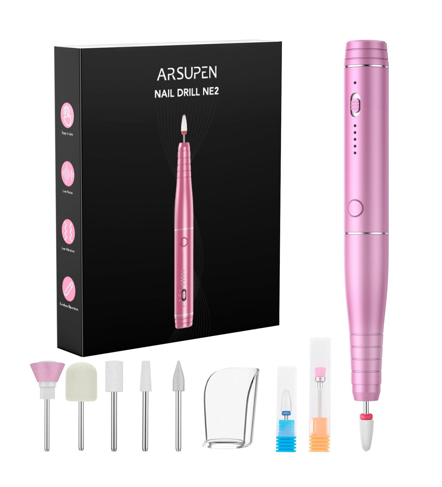 Electric Nail File Nail Drill Gift for Women Professional 25000 RPM Adjustable Speed Electric Manicure and Pedicure Set for Nail Beginners and Professional Salons - Buy Online on GoSupps.com