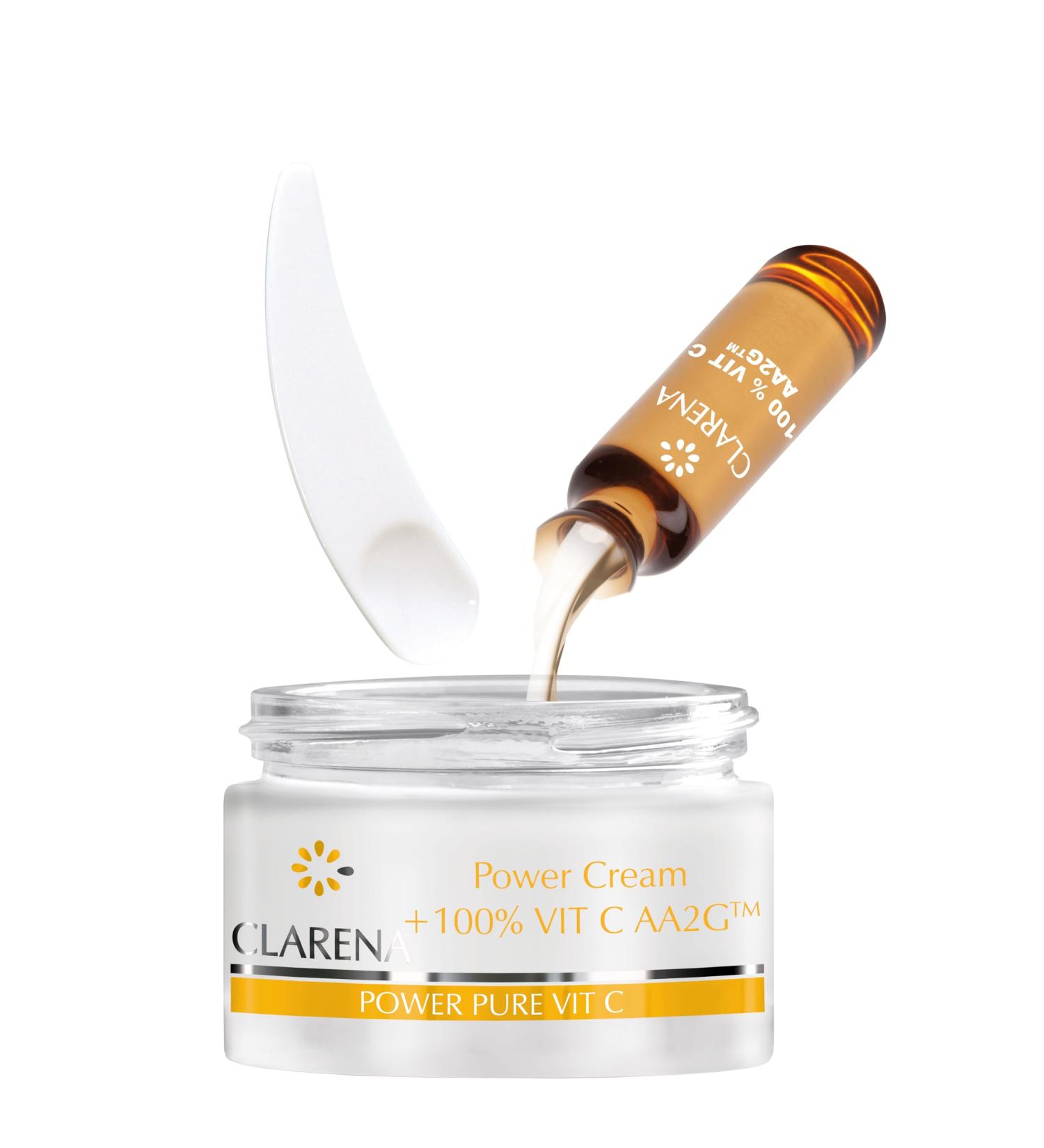 Clarena Power Vit C Line Power Cream + 100% Vit C 50 ml +1.5 ml 1838 - Buy Online on GoSupps.com