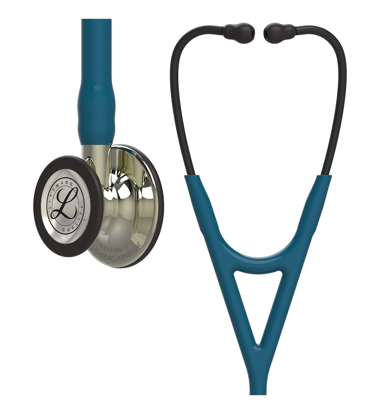 3M Littmann Cardiology IV Stethoscope Champagne/Caribbean Blue - 27 - Buy Online on GoSupps.com