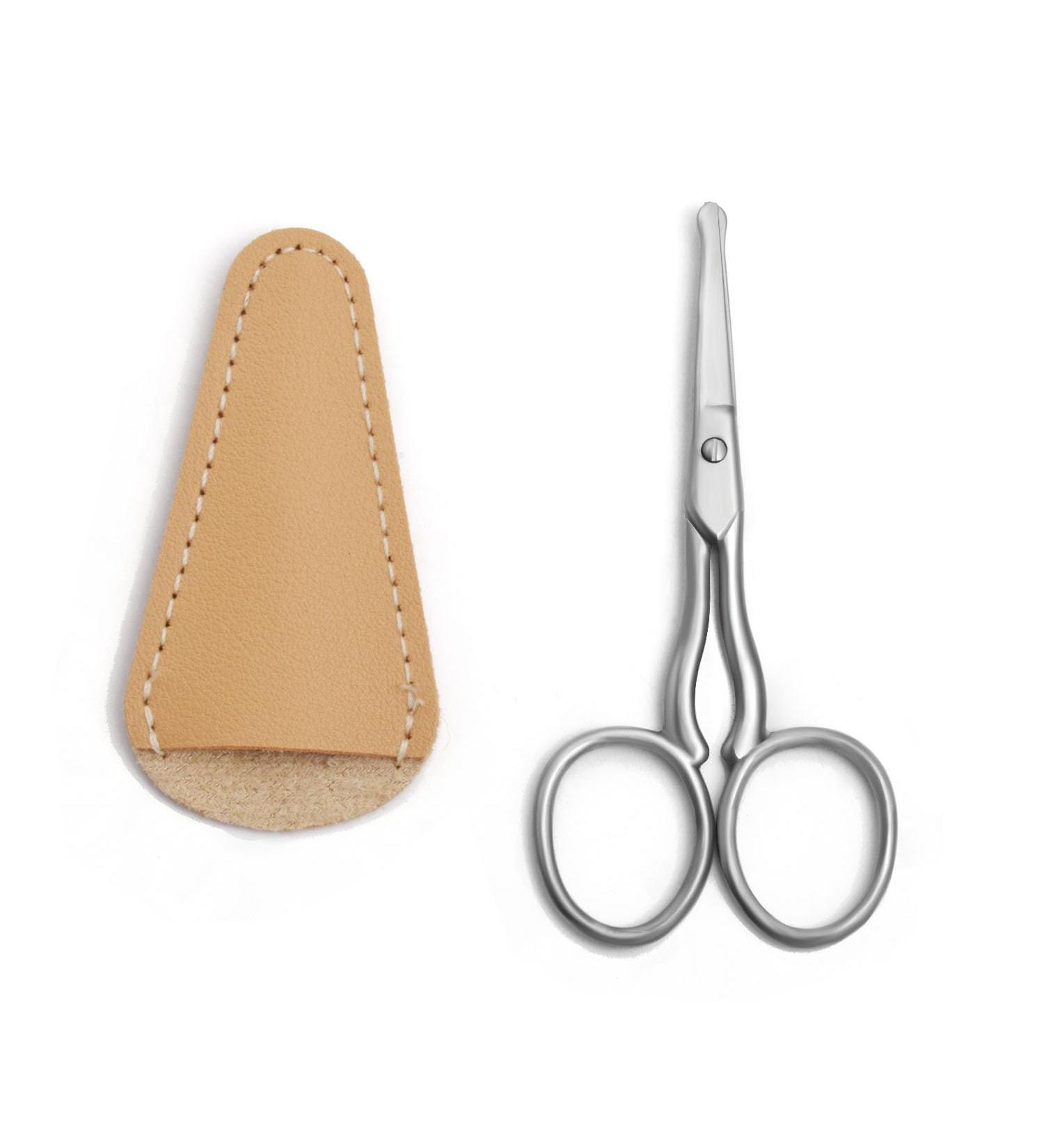 3.5 Inch Facial Hair Grooming Scissors Kit - Eyebrow Nose Hair Mustache & Beard Trimmers with Safety Tips - Perfect for Men & Women - Buy Online on GoSupps.com