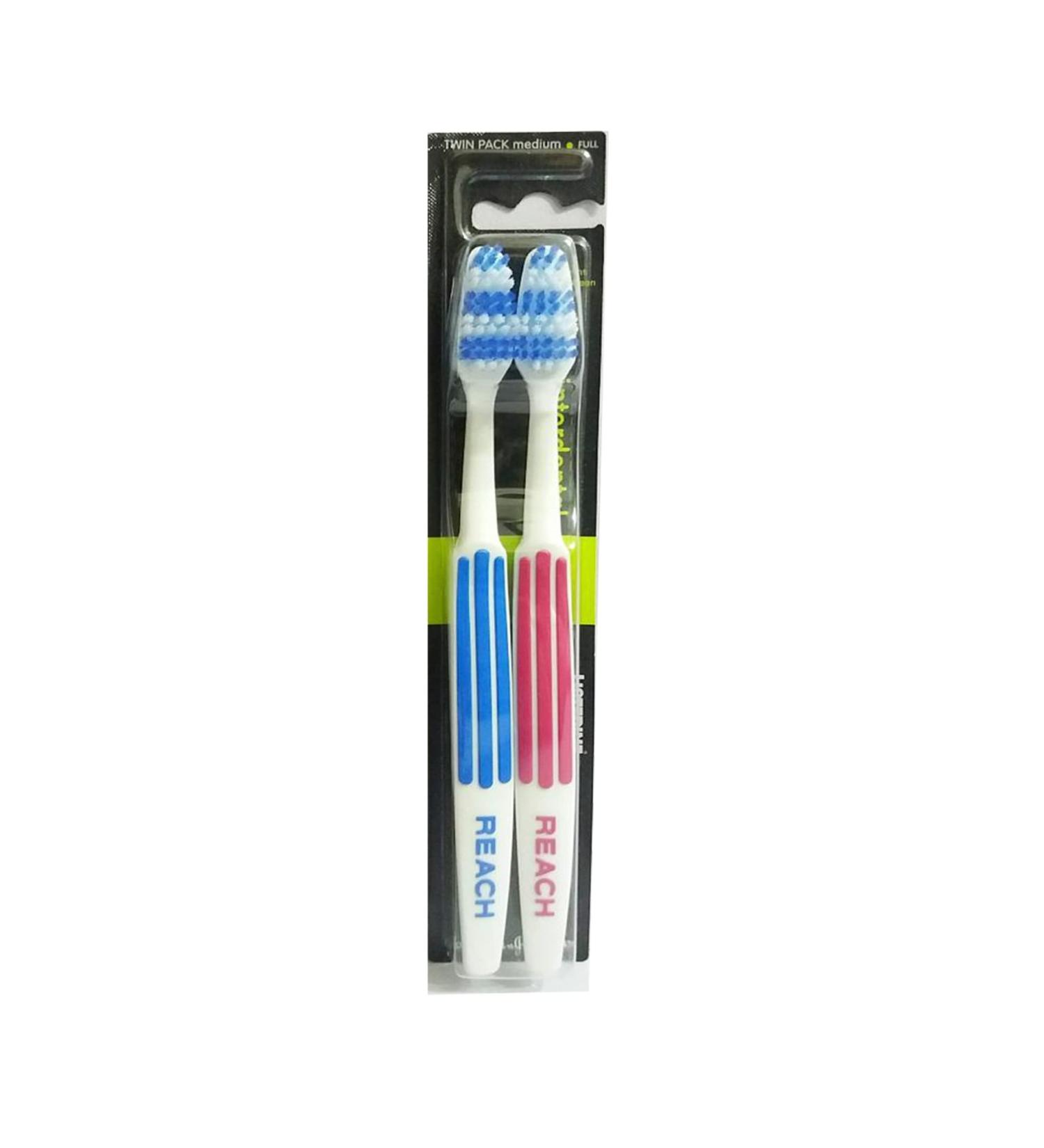 Listerine Duo Reach Interdental Medium Toothbrush - Pack of 2 Multicolor - Buy Online on GoSupps.com