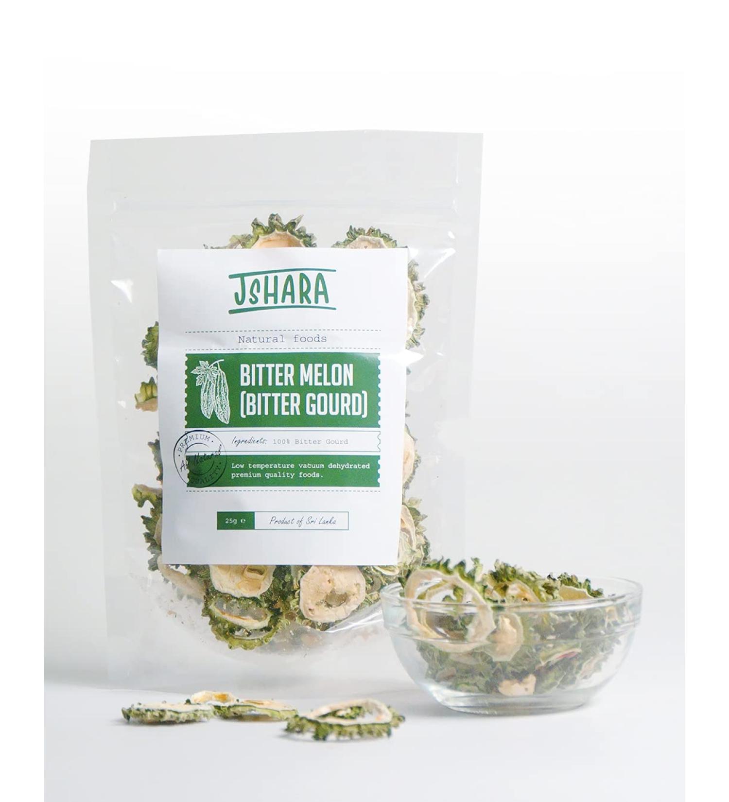 Dried Bitter Melon or Dried Bitter Gourd Rings Premium Quality All Natural Sri Lankan Bitter Gourd Perfect Natural Herbal Tea 25g - Buy Online on GoSupps.com
