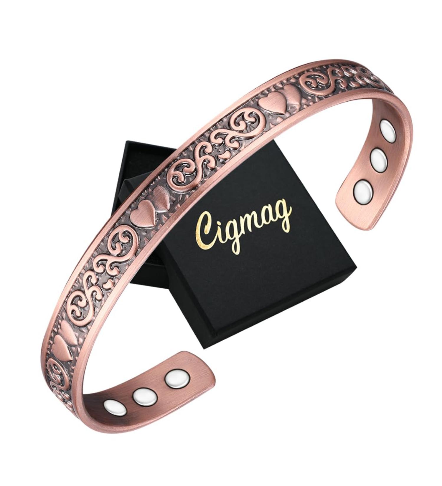 Cigmag Lymphatic Drainage Copper - 99% Solid Pure Copper Adjustable Love Note for Women - Buy Online on GoSupps.com
