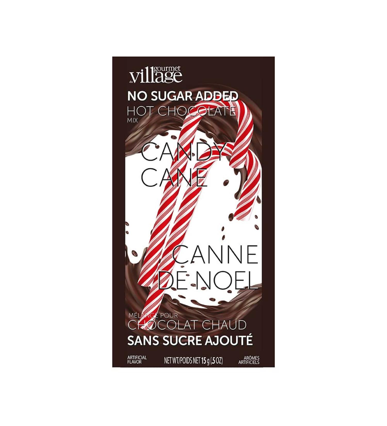 Gourmet du Village Hot Chocolate No Sugar Added Candy Cane 15Grams Chocolate 15 g (Pack of 1) - Buy Online on GoSupps.com