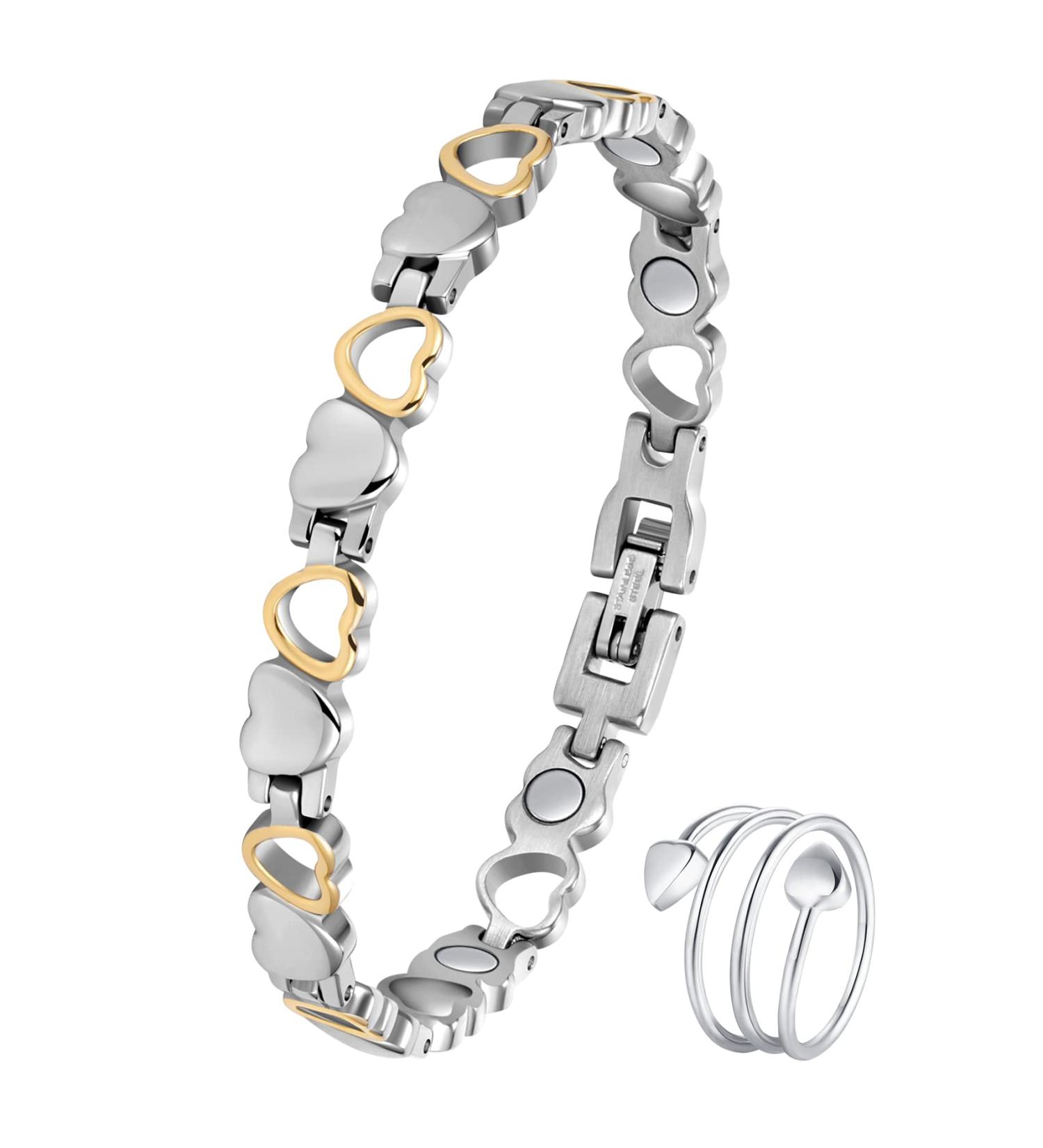 Jecanori Titanium Steel Magnetic Bracelets for Women Ultra Strength Magnets, Brazaletes with Removal Tool and Gift Box - Buy Online on GoSupps.com
