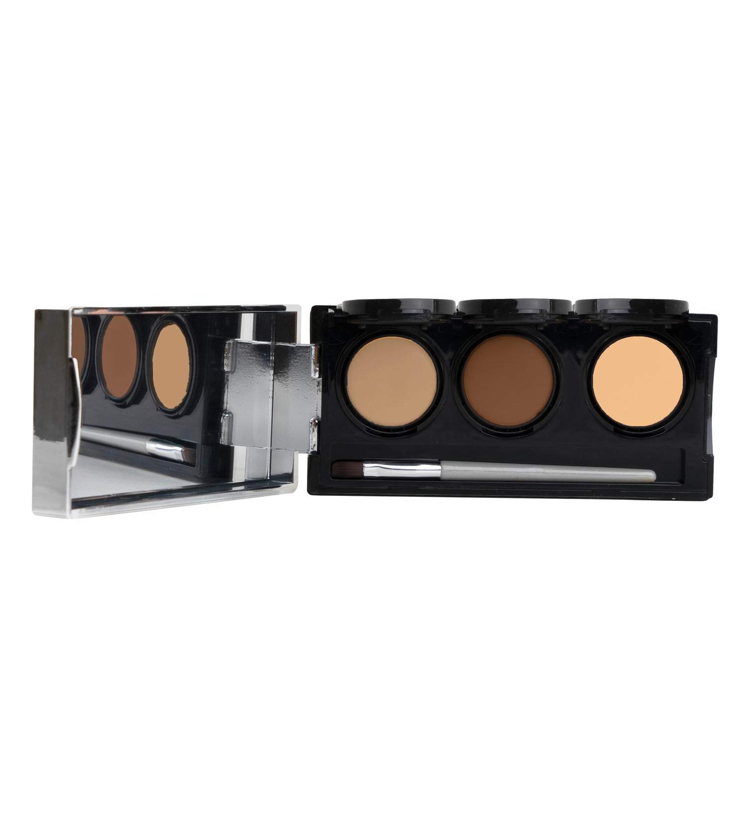 Dermaflage Waterproof Concealer Palette | 3 Medium Shades for Flawless Skin - International Shipping Available - Buy Online on GoSupps.com