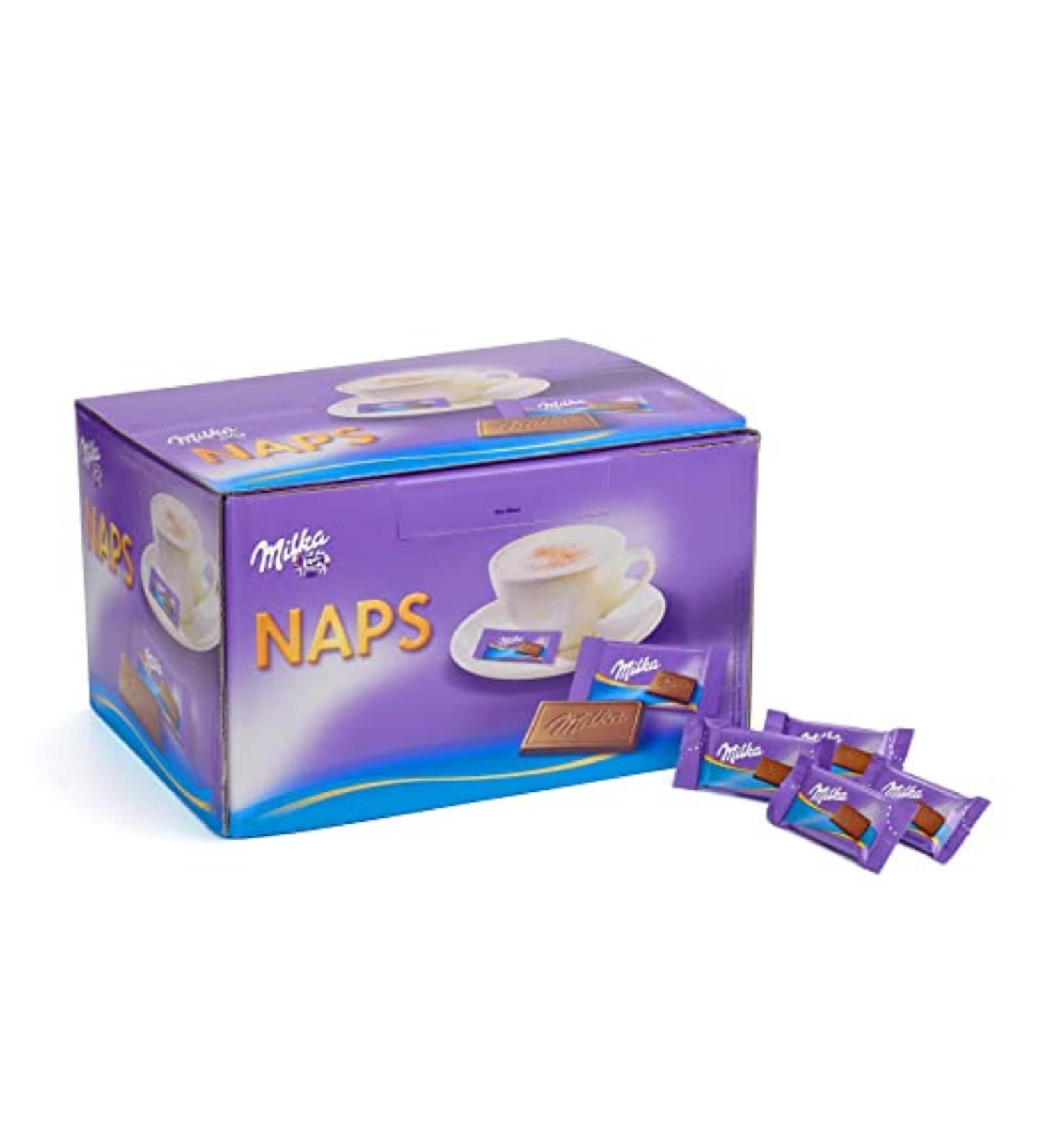  Milka Milka Naps - Milk Chocolate Squares - Practical Format - Display of 355 Units (4.5g) - Buy Online on GoSupps.com