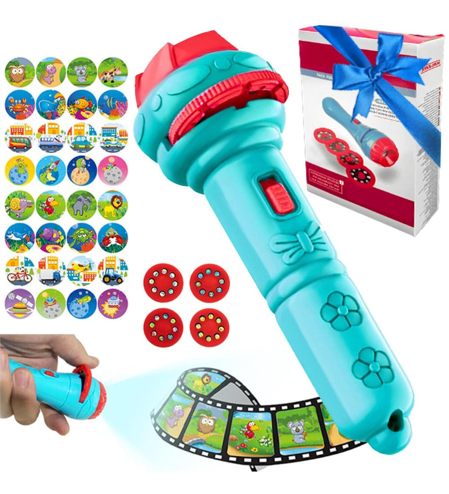 Children's Flashlight Projector with 32 Images | Perfect Gift for Boys & Girls Ages 2-4 | Learning & Fun Toys - Buy Online on GoSupps.com