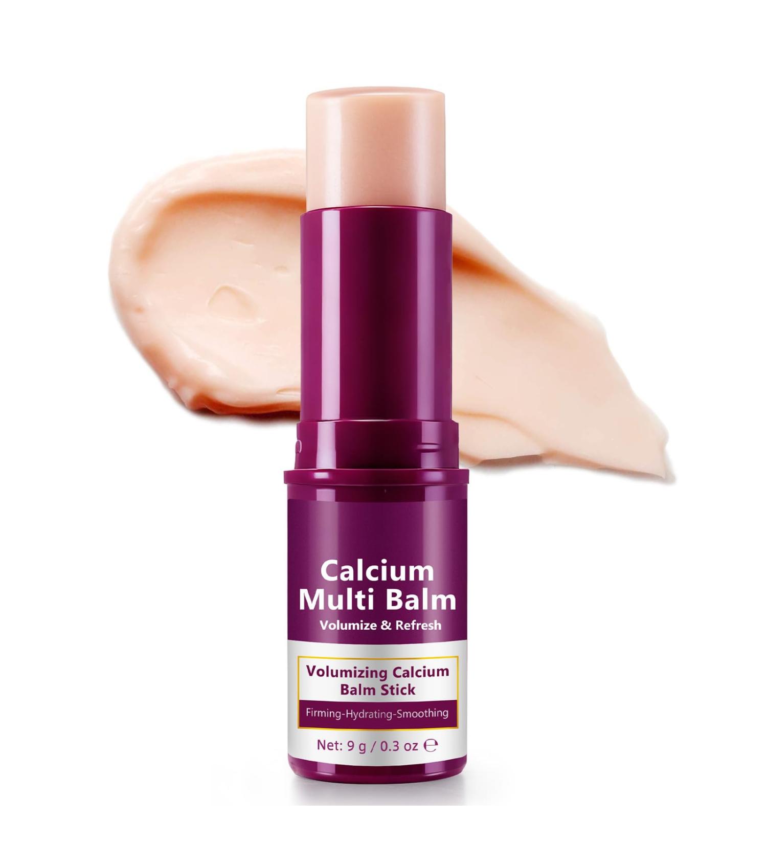 Ocnisdns Calcium Multi Balm Stick for Face Eyes Lips & Neck Volumizing & Hydrating Skincare Balm with Collagen Firming Smoothing & Moisturizing Care Portable All-in-One Stick - Buy Online on GoSupps.com