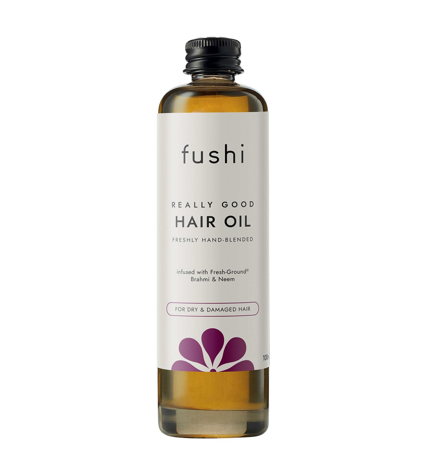 Fushi Really Good Hair Oil 100 ml - Antioxidant-Rich Formula for Dry, Damaged, Thinning, and Frizzy Hair | Ethical, Vegan, and UK-Made - Buy Online on GoSupps.com