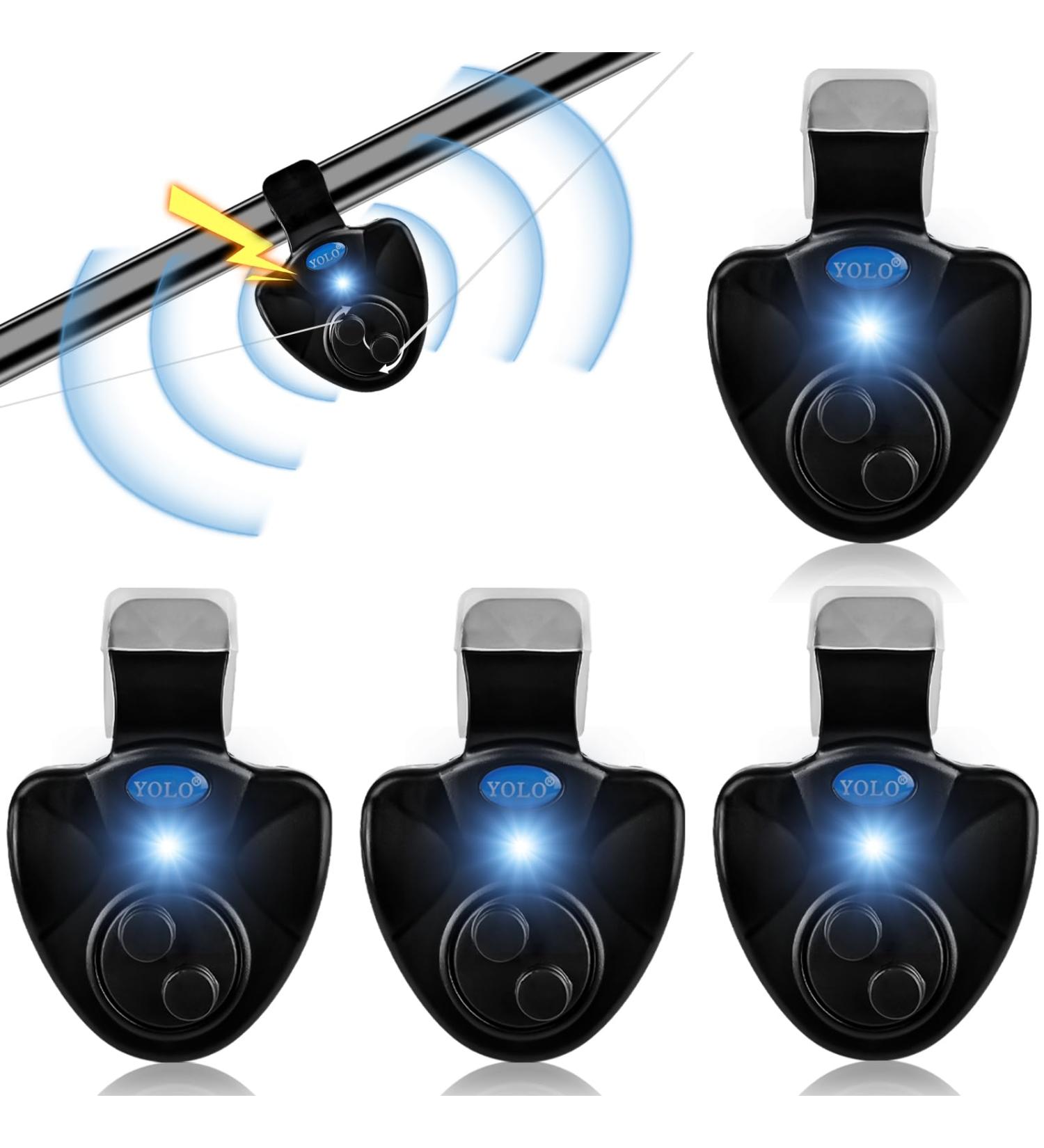High-Quality Electronic Bite Indicators for Fishing - 4-Piece Set with LED & Vibration Alerts - Buy Online on GoSupps.com
