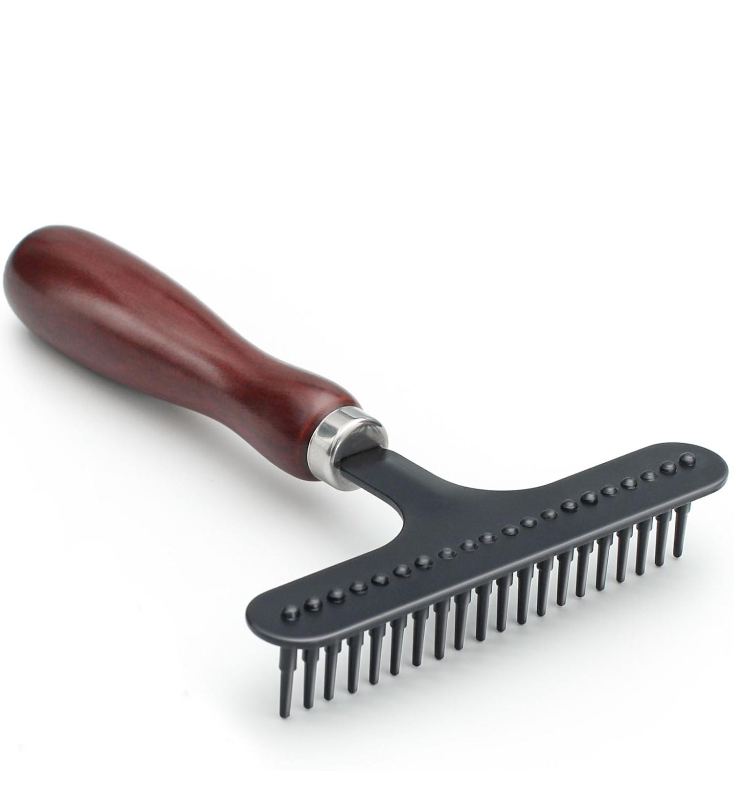 Professional Undercoat Rake Deshedding Rake Pet Hair Tangles Knots Grooming Brush Universal Pet Knots Remover Pet Detangling Brush with Non Slip Handle for Easy Carpet and Pet Tangles Removing - Buy Online on GoSupps.com