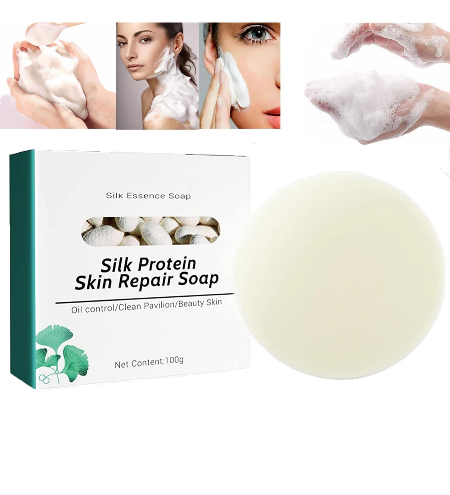 Collagen Milk & Silk Protein Soap for Exfoliating, Brightening, and Repairing Uneven Skin - 1pc - Buy Online on GoSupps.com