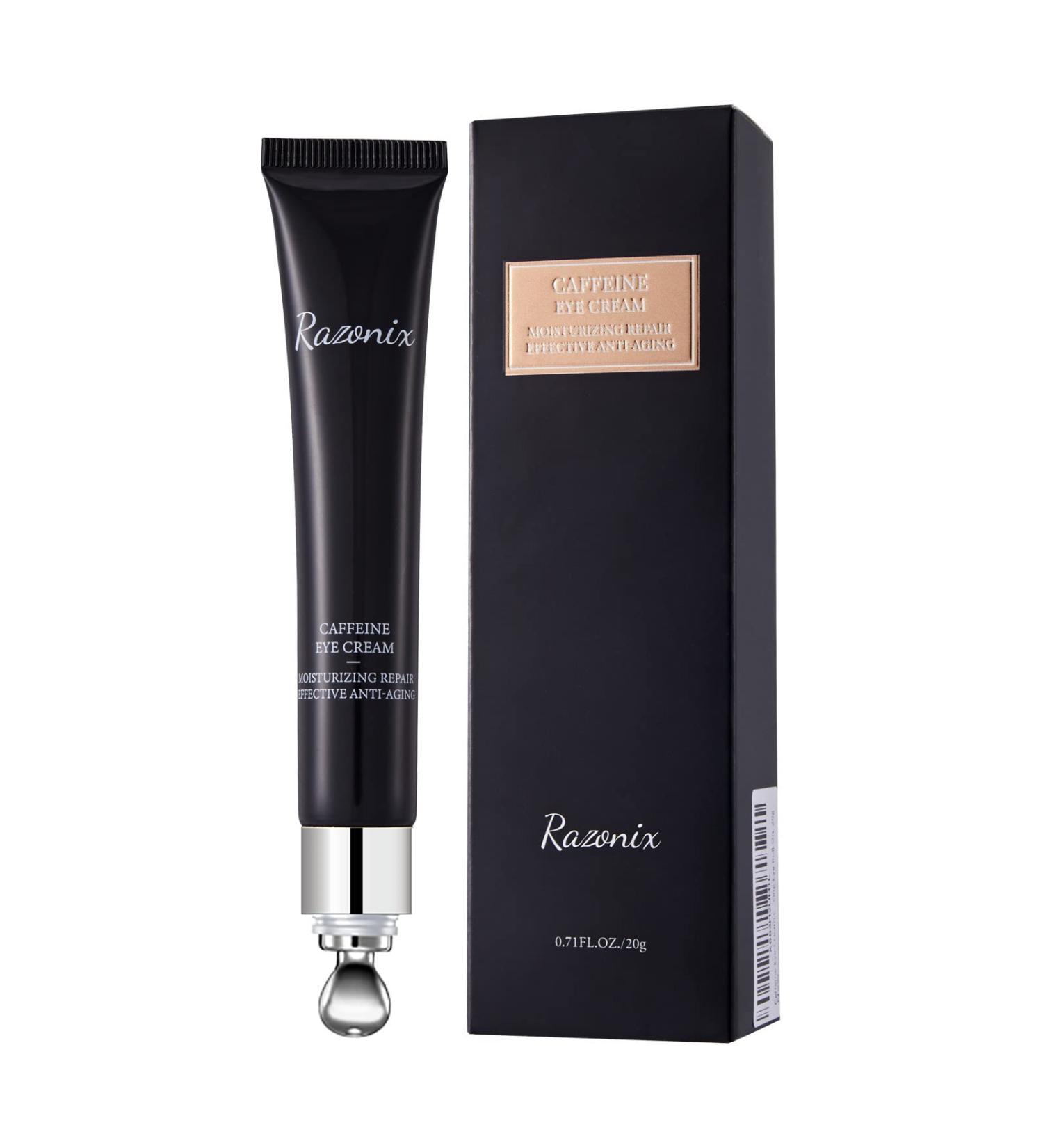 RAZONIX Caffeine Eye Cream 20g - Anti Aging, Dark Circles & Wrinkles | Moisturizing & Revitalizing Under Eye Cream - Buy Online on GoSupps.com