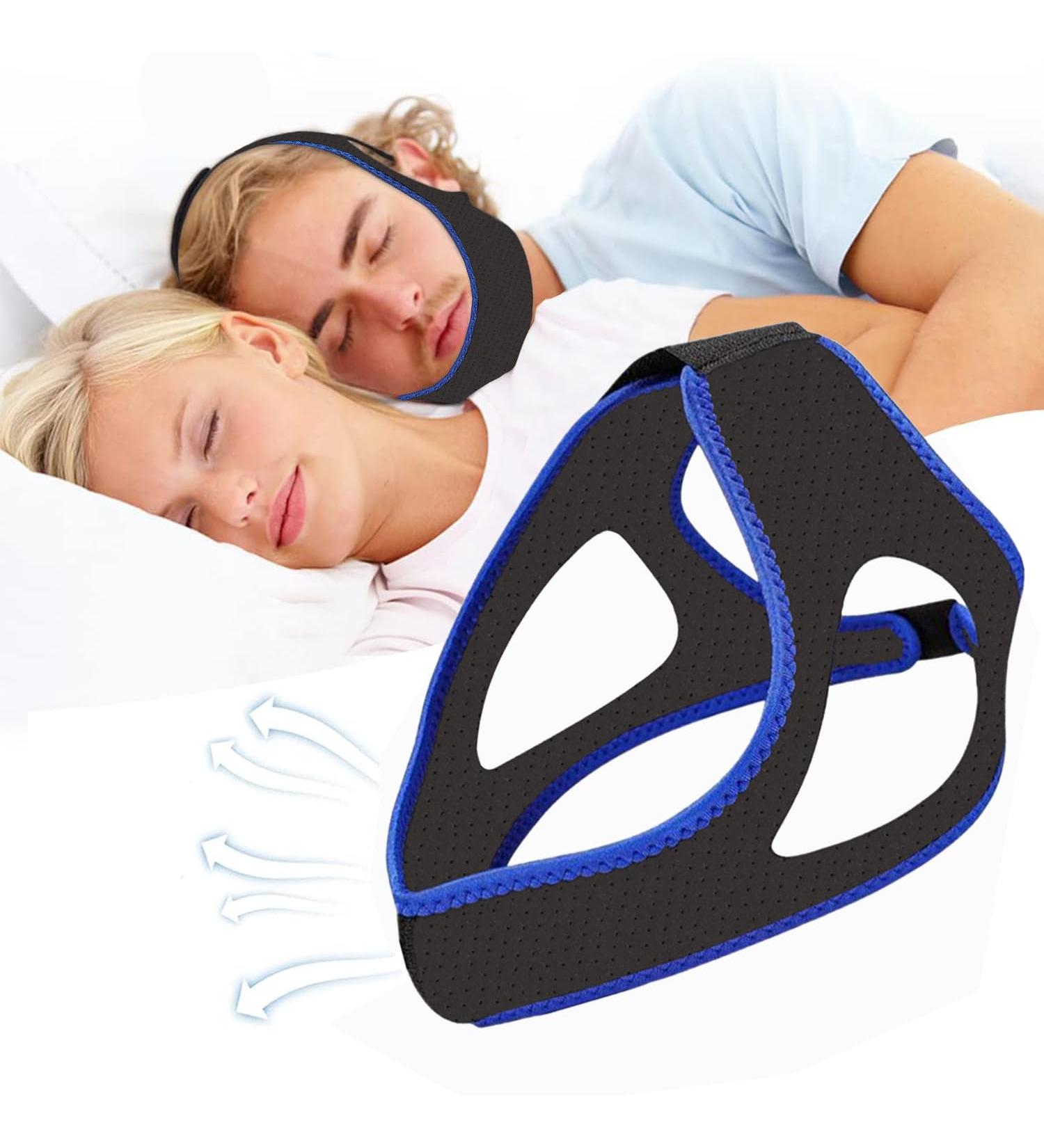Buy Updated Anti Snoring Chin Strap | Adjustable & Breathable Snore Reduction Device | Effective Solution for Snoring Relief - Buy Online on GoSupps.com