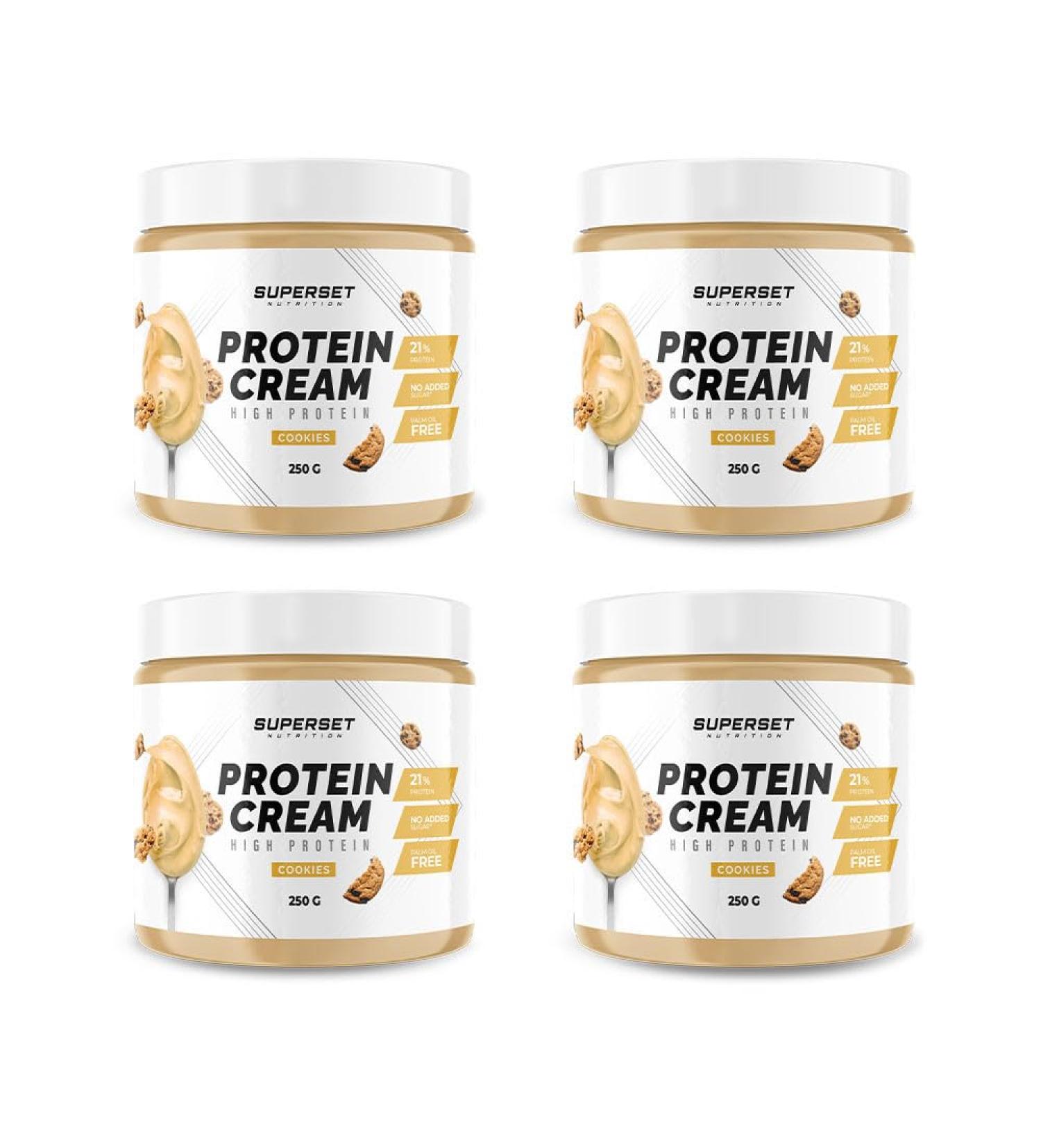 Superset Nutrition Protein Cream Package Protein Cream 4x250g Cookies - Buy Online on GoSupps.com