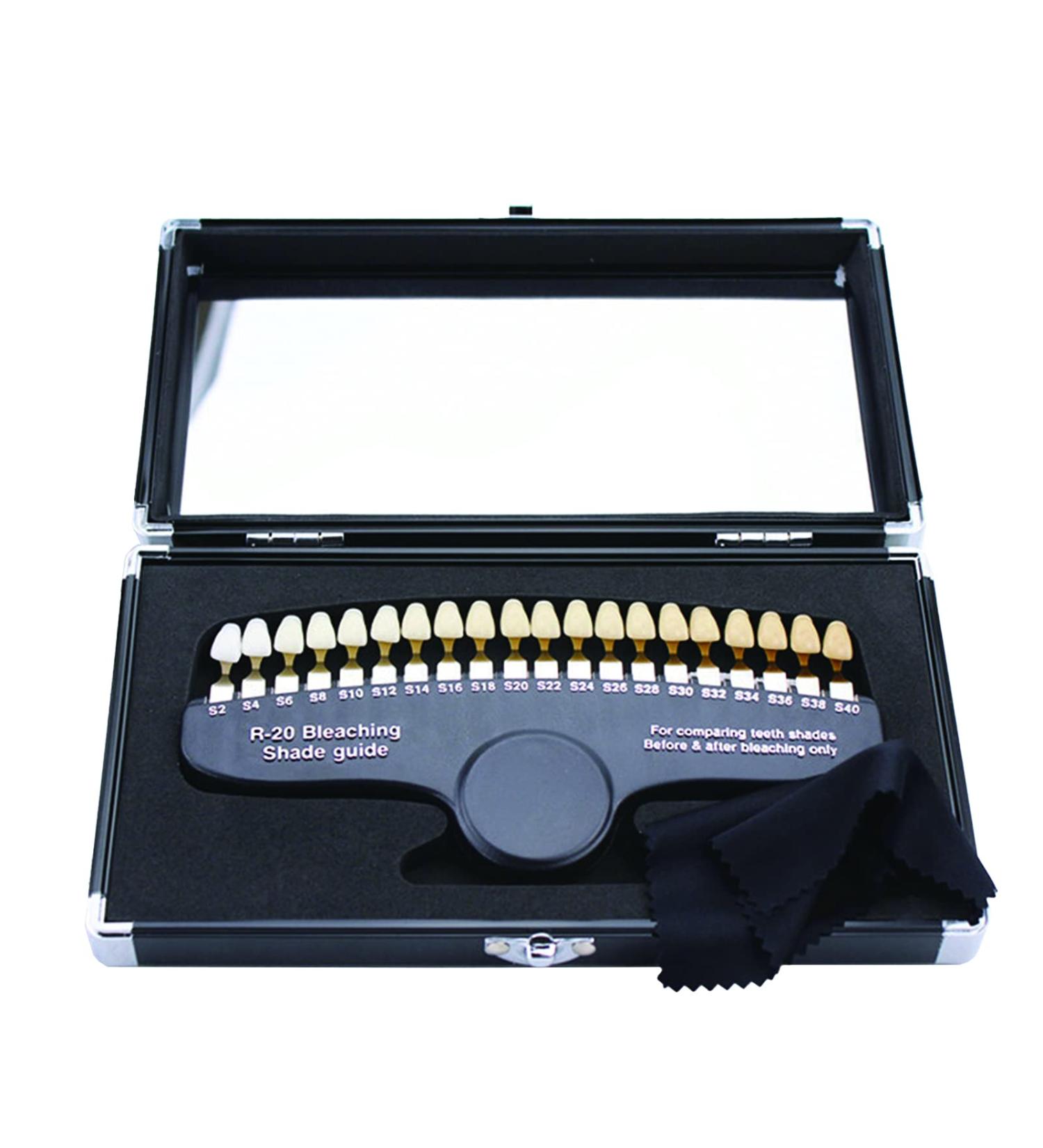 3D Shade Guide Color Comparator - 20 Color Teeth Whitening Set | Dental Bleaching Plate for Perfect Smile - Buy Online on GoSupps.com