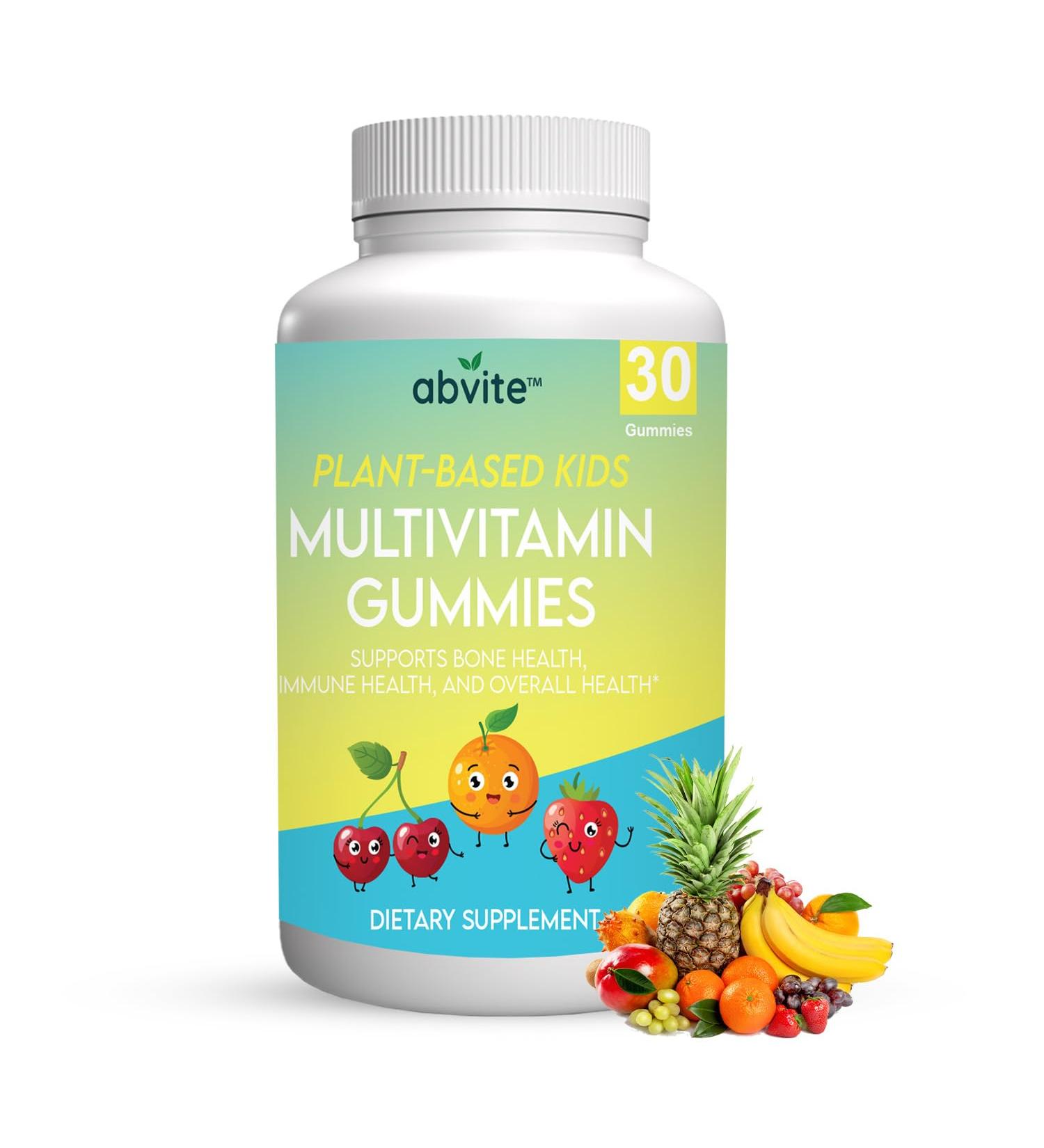 Kids Multivitamin Gummies Plant-Based Daily Kids Gummy Vitamins with A, C, D, E, B3, B6, B12, Biotin & Inositol Non-GMO, Gluten-Free 30 Count (30-Day Supply) - Buy Online on GoSupps.com
