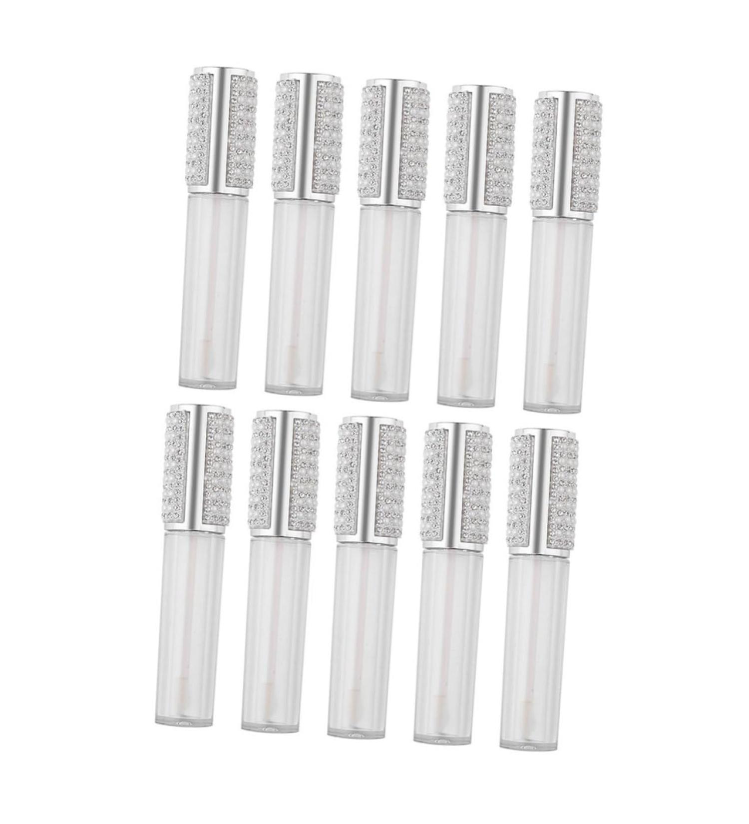 IMIKEYA Lot de 10 Flacons de Brillant L vres Vides 5 Ml Transparents en Verre Rechargeables Adapt s au Maquillage Diy pour Cosm tiques et Soins des L vres Usage Personnel et Pr sent - Buy Online on GoSupps.com