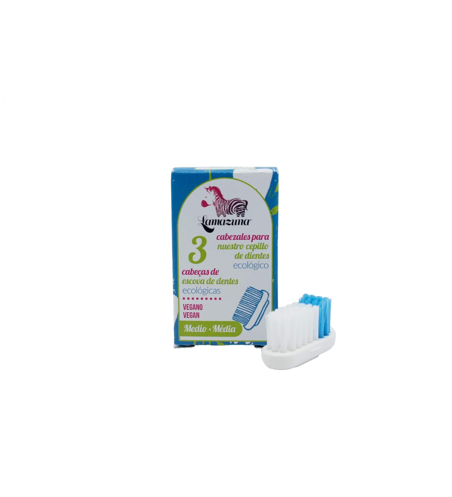 Lamazuna Lamazuna replacement toothbrushes medium hardness 3 pieces