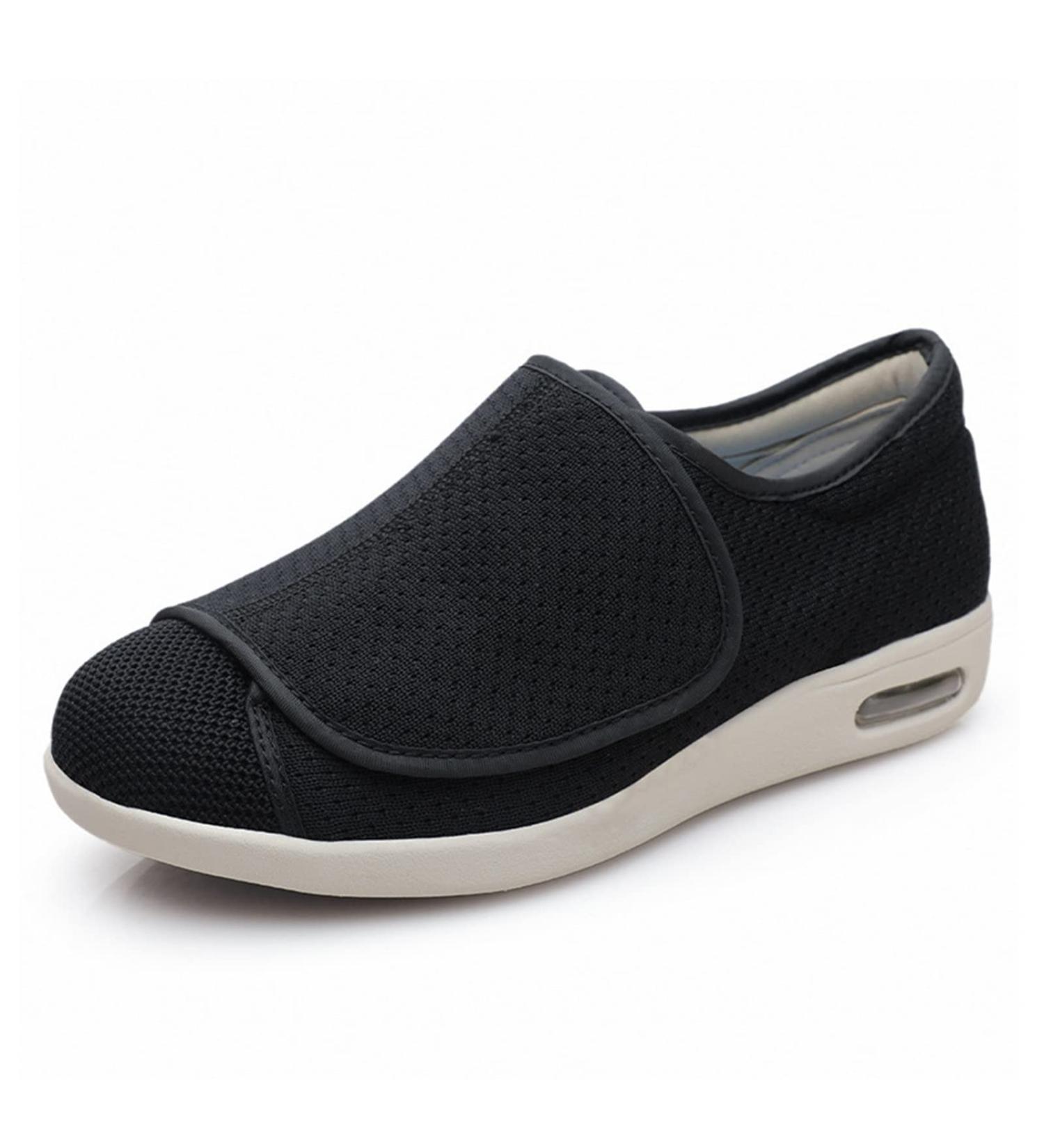 Yytcsjz Diabetic Orthopedic Slip-Resistant Slippers for Seniors - Black, 23.5cm - Buy Online on GoSupps.com