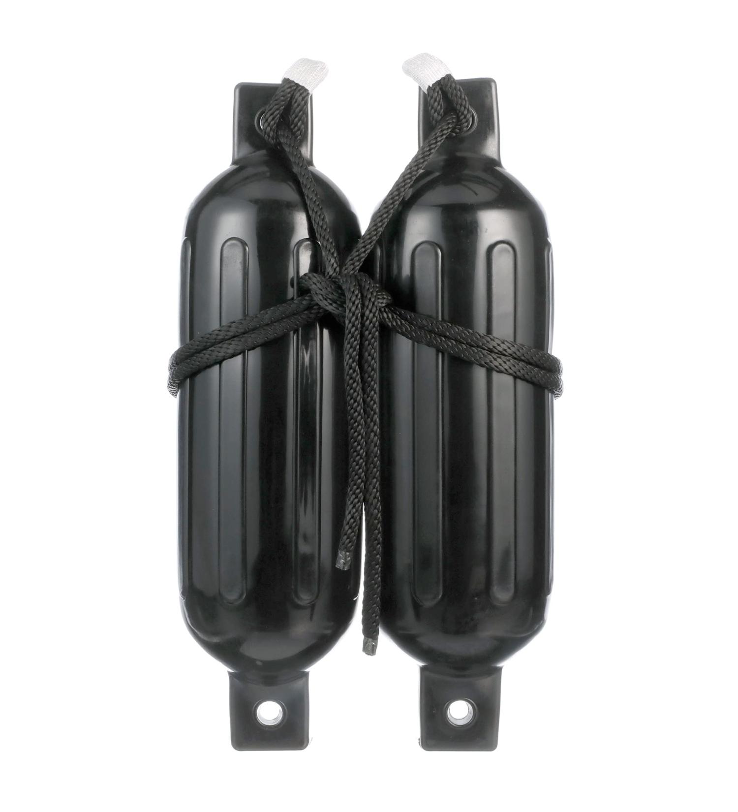 Seachoice Twin Eye Ribbed Boat Fender Kit | Pair of MFP Fender Lines | Multiple Sizes/Colors - Black 6 x 23 - Buy Online on GoSupps.com