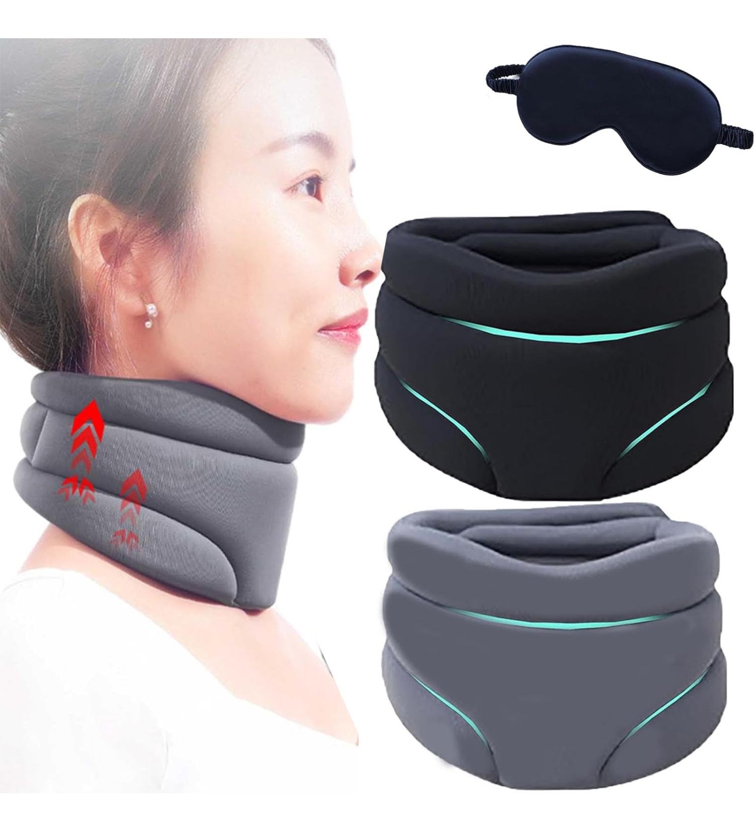Slumberzen Snoring Solution Cervicorrect Neck Brace Soft Collar Neck Brace Slumber Zen Sleep Neck Brace for Sleeping Support Neck Pillows for Pain Relief (black-gery) - Buy Online on GoSupps.com