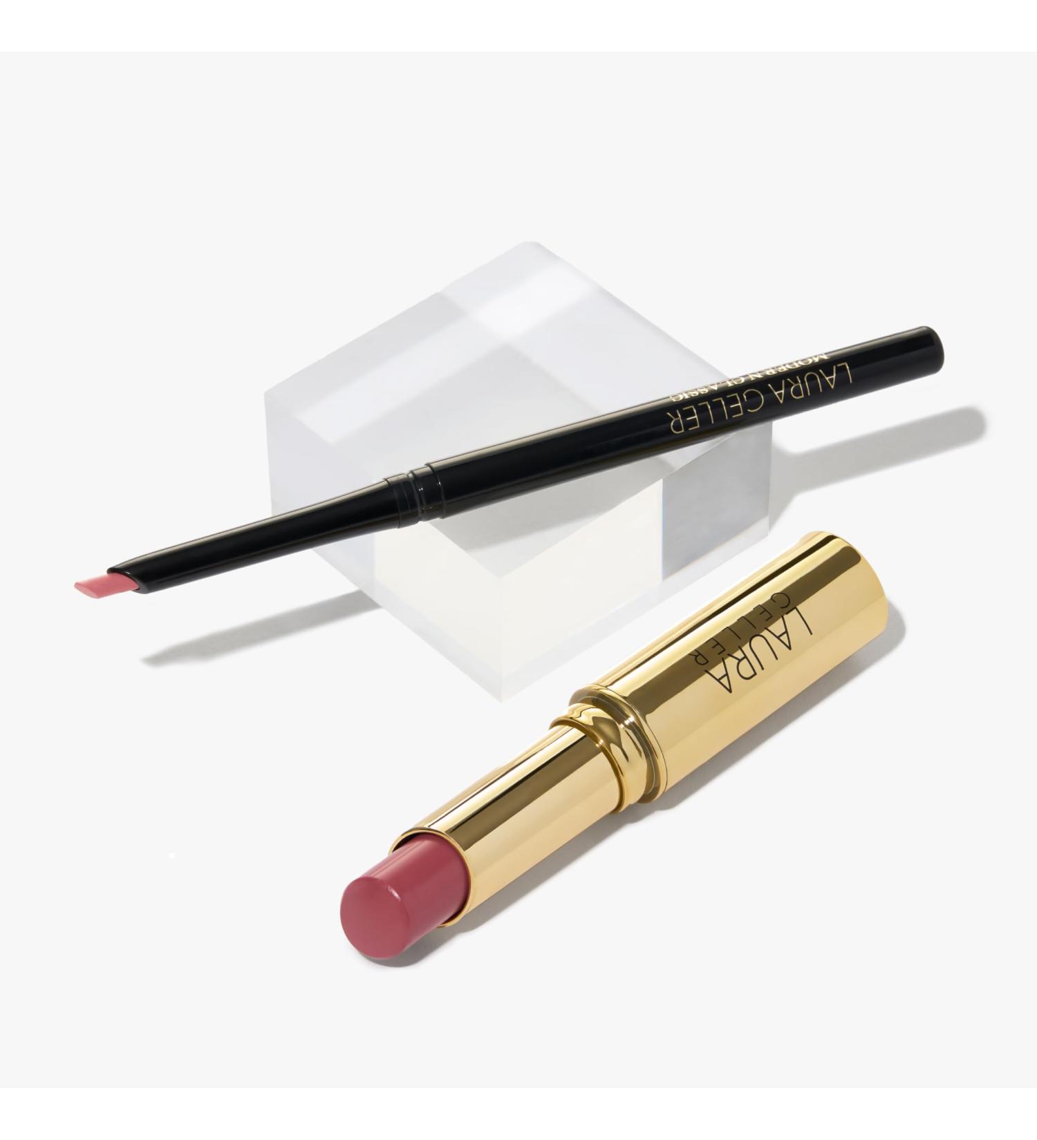 LAURA GELLER NEW YORK Love Your Lips Duo: Jelly Balm Moisturizing Tinted Lip Balm Figger Than Life + Modern Classic Long-Lasting Lip Liner Radiant Rose - Buy Online on GoSupps.com