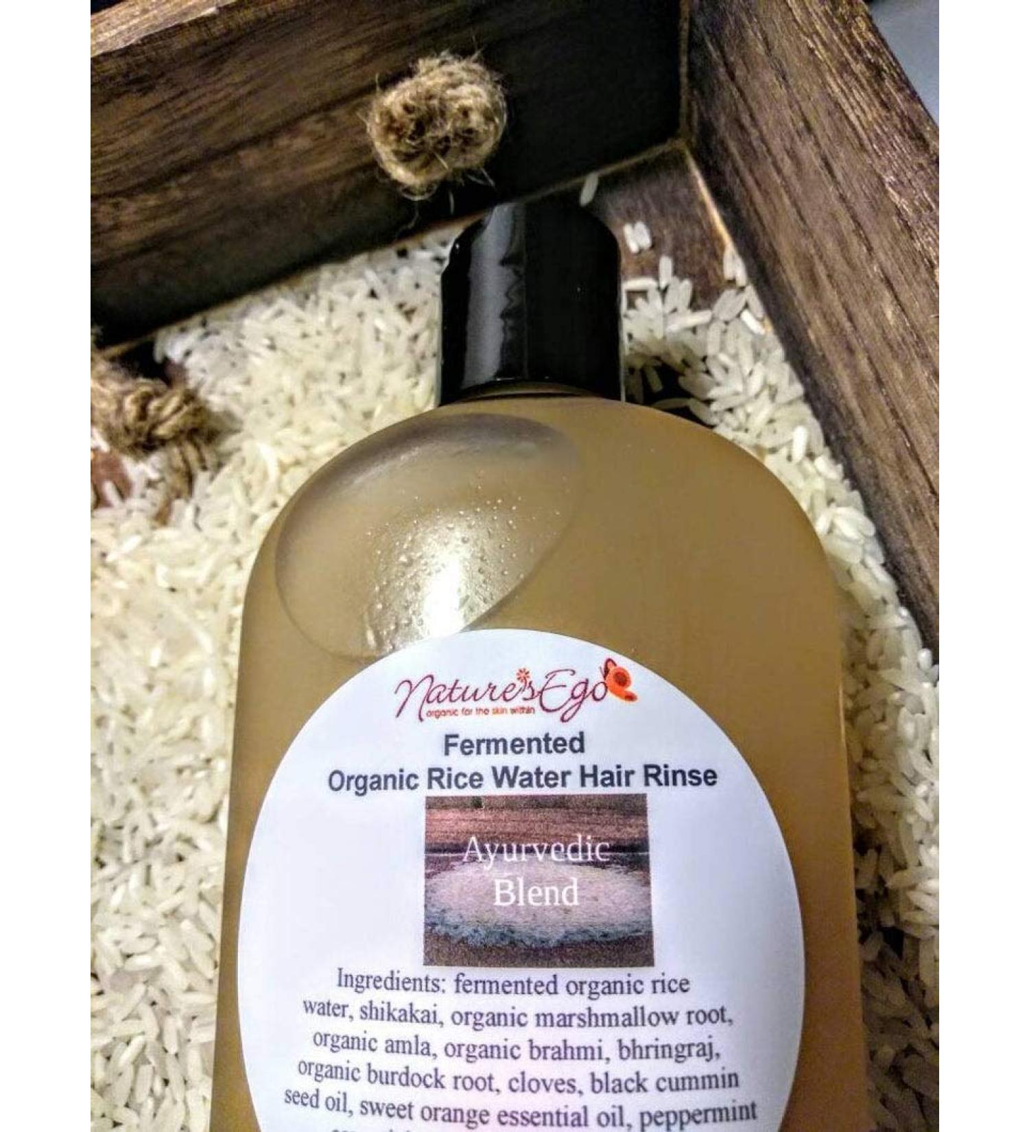 Nature's Ego Organic Fermented Rice Water Hair Rinse 8 oz | International Shipping - Nourish & Strengthen Hair Naturally - Buy Online on GoSupps.com