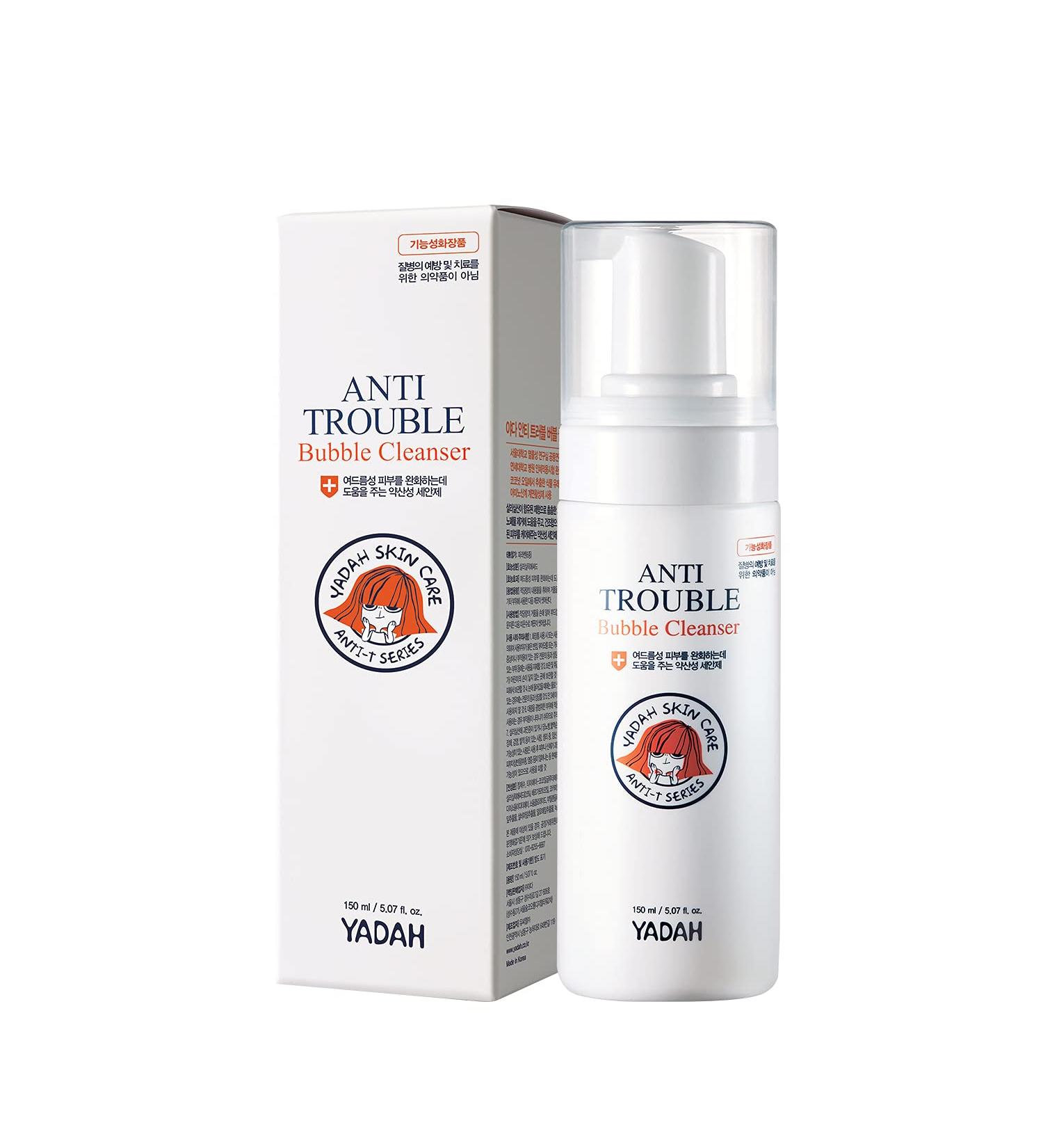 YADAH Anti Trouble Bubble Cleanser 5.07oz | Salicylic Acid Acne Treatment | Vegan Facial Cleanser for Sensitive Skin | International Shipping - Buy Online on GoSupps.com