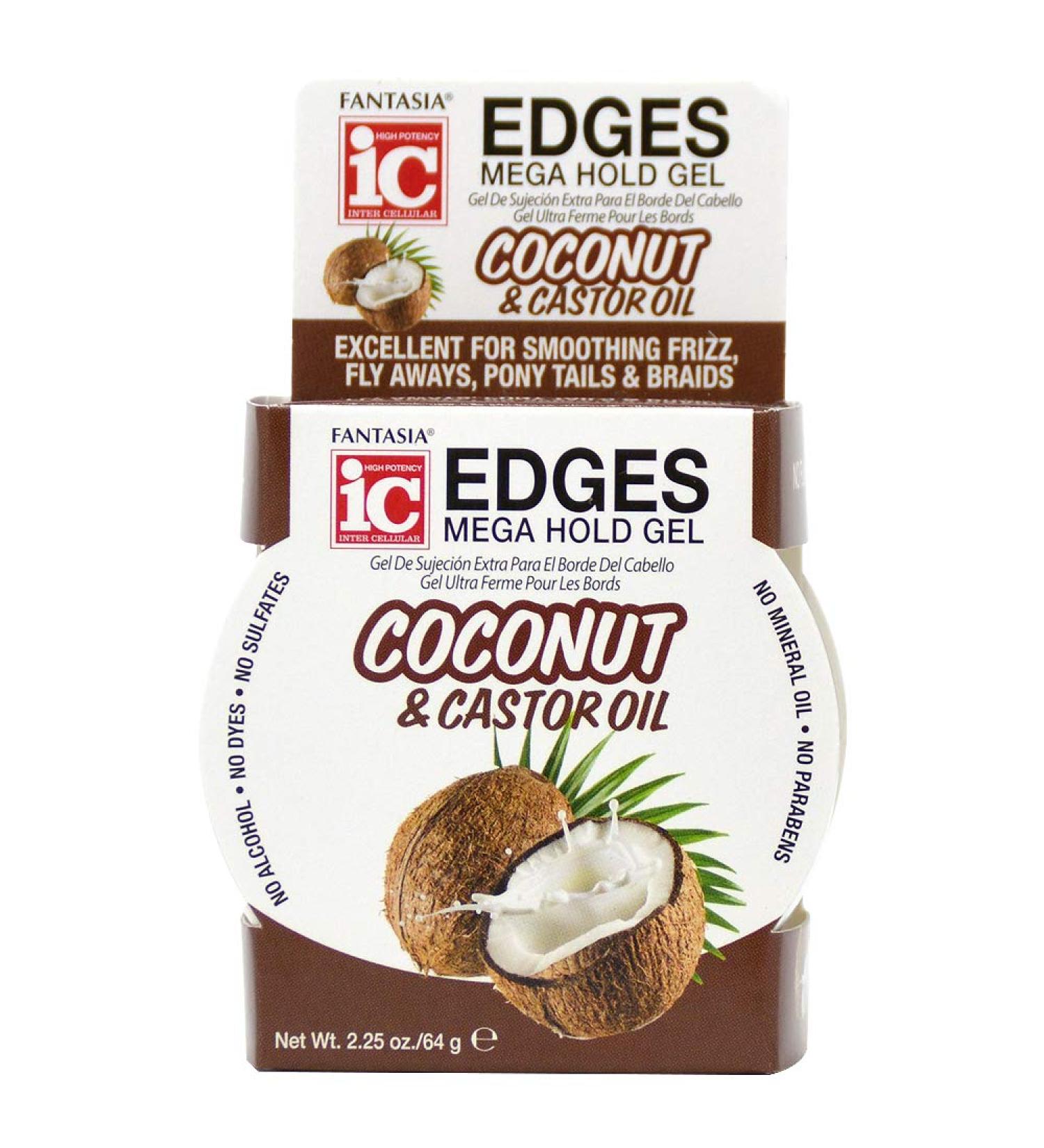 Fantasia Ic Coconut & Castor Oil Edges Mega Hold Gel