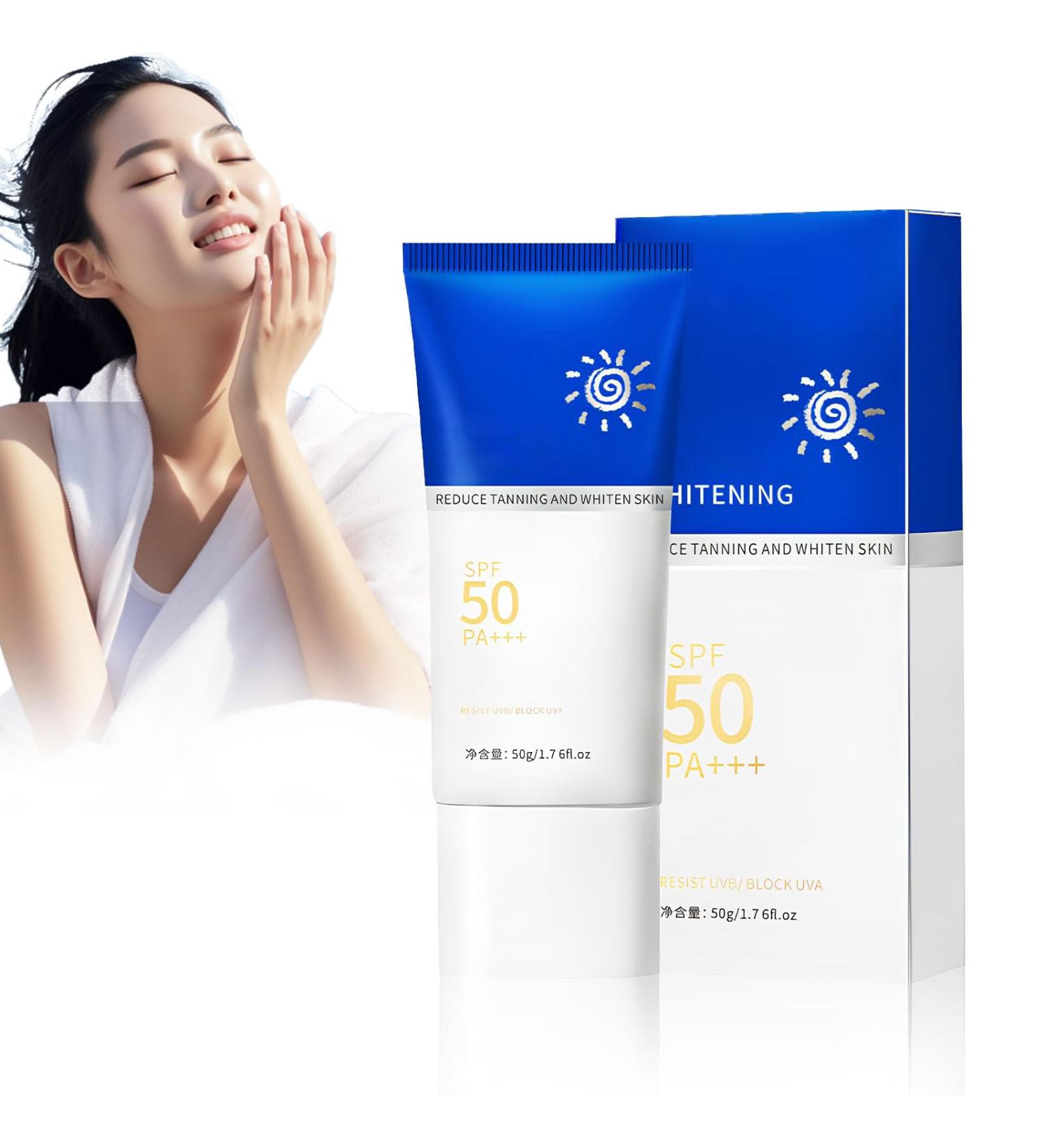 HOUSN Sunscreen Face Spf 50 Sunscreen Face 50 for 48h moisture Waterproof Sunscreen Against UVAUVB Rays Suitable For Women Summer Swimming Camping Shopping 50 g Dark Blue - Buy Online on GoSupps.com