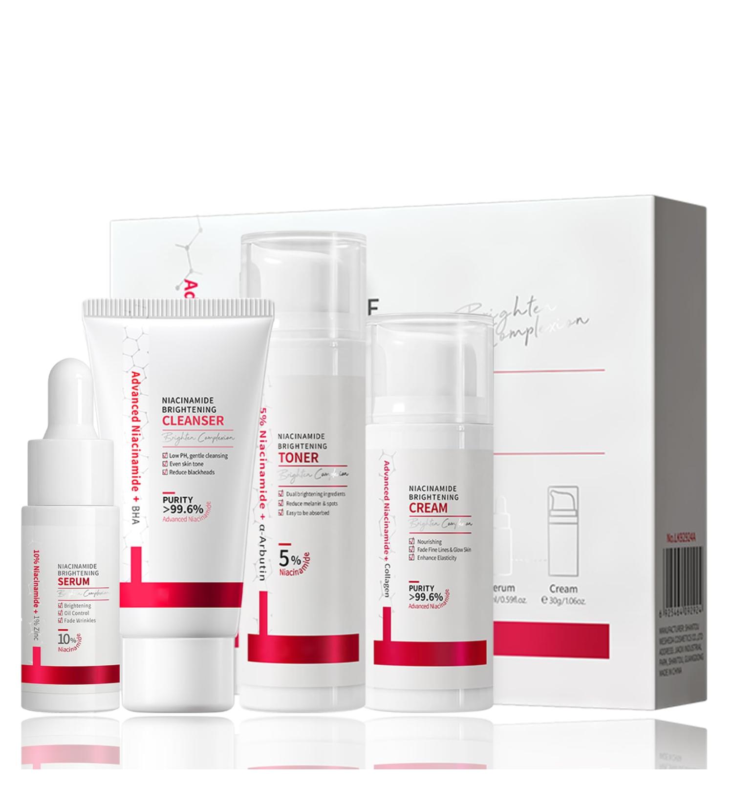 Niacinamide Skin Care Set | Korean Anti-Aging Facial Gift Box | Complete Beauty Routine Kit for Women & Girls - Buy Online on GoSupps.com