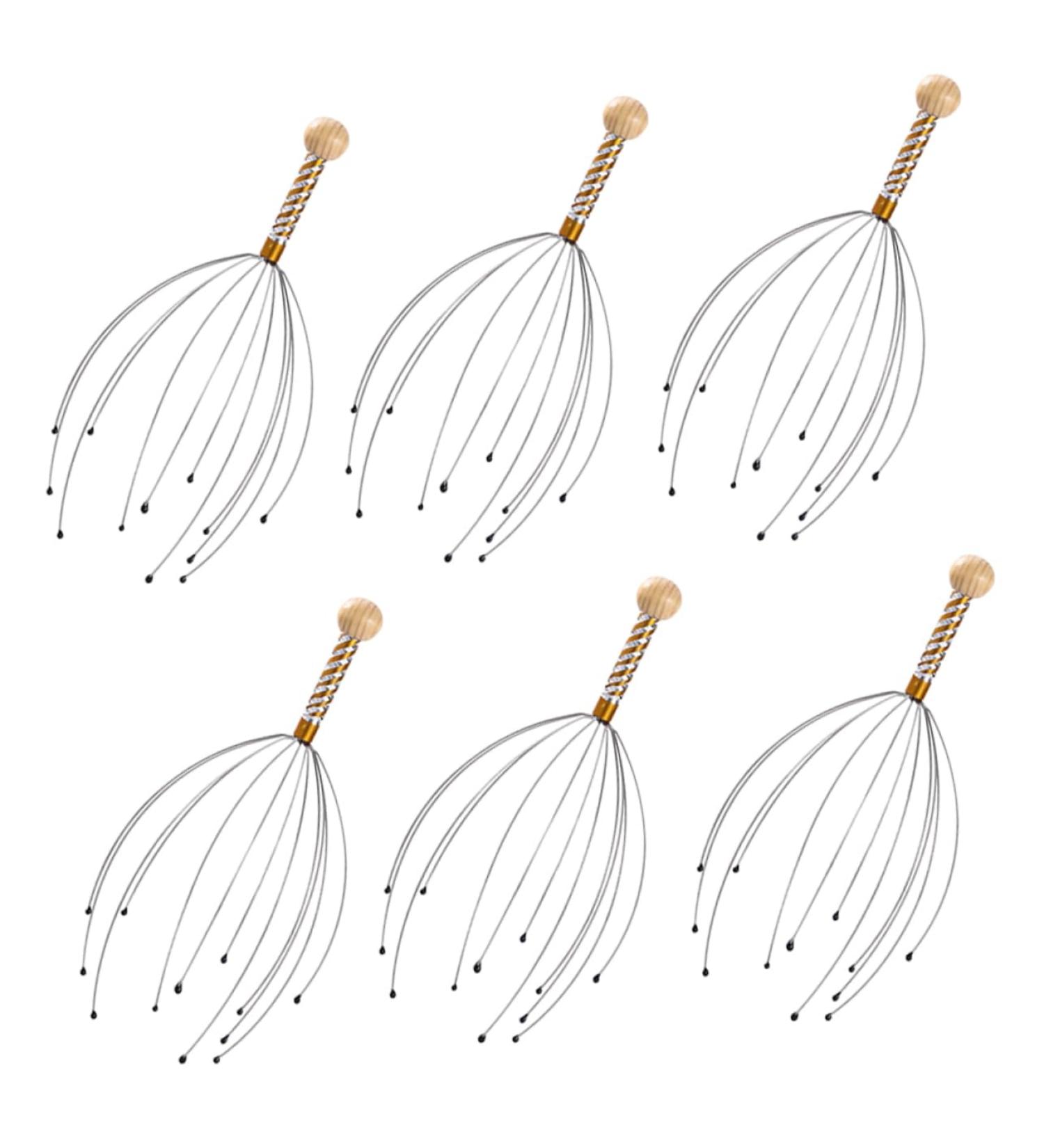 SESESFOUFU Shampoo Massage Device - Scalp Care & Head Massage Tool - Multifunction Rubber & Wooden Washer - Buy Online on GoSupps.com