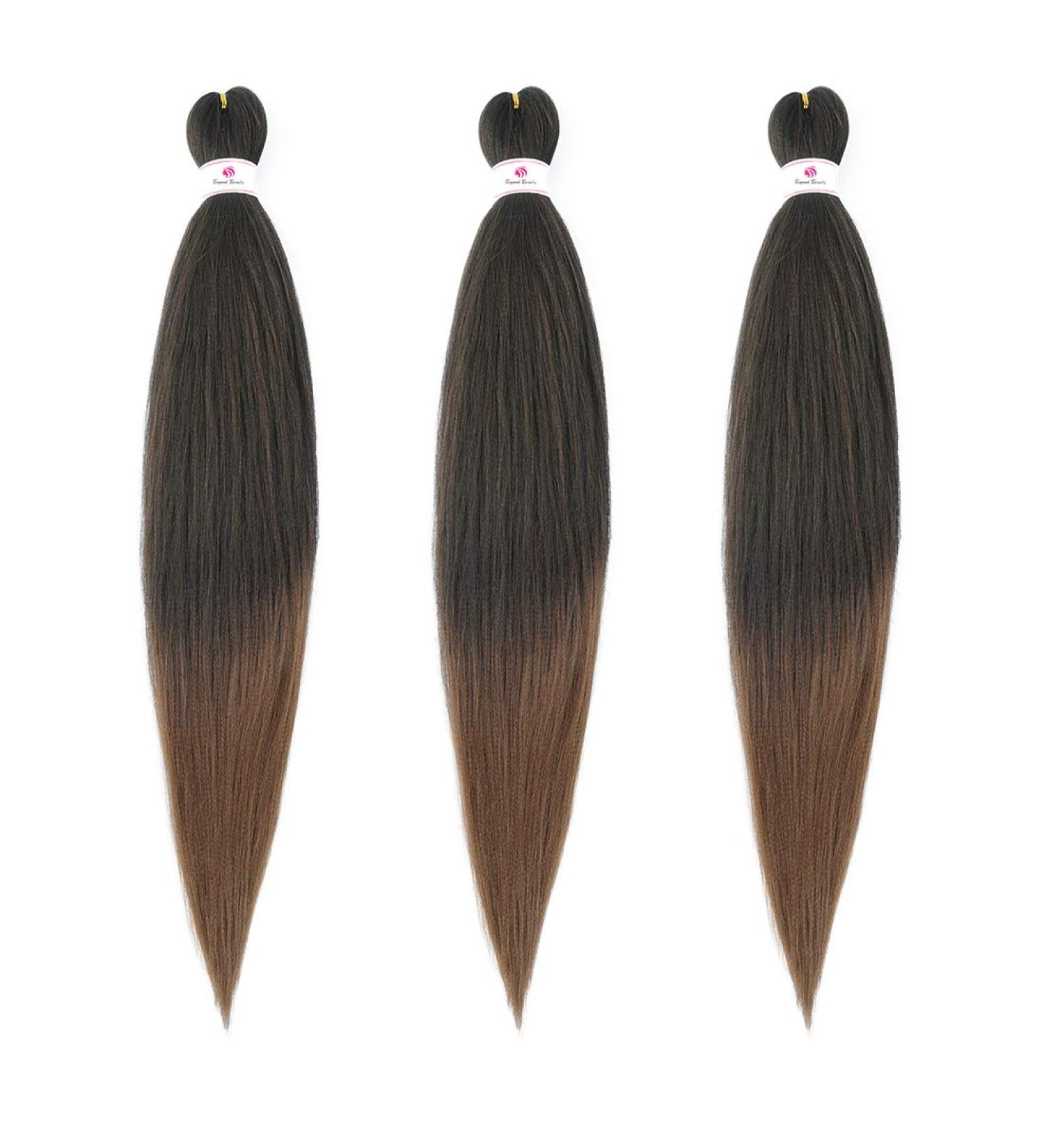 Beyond Beauty 26Inch 3Pack/Lot Pre Stretched Braiding Hair Extensions EZ Briads Hot Water Setting Yaki Braiding Hair(T30) 3Packs-26Inch T1B-30 - Buy Online on GoSupps.com