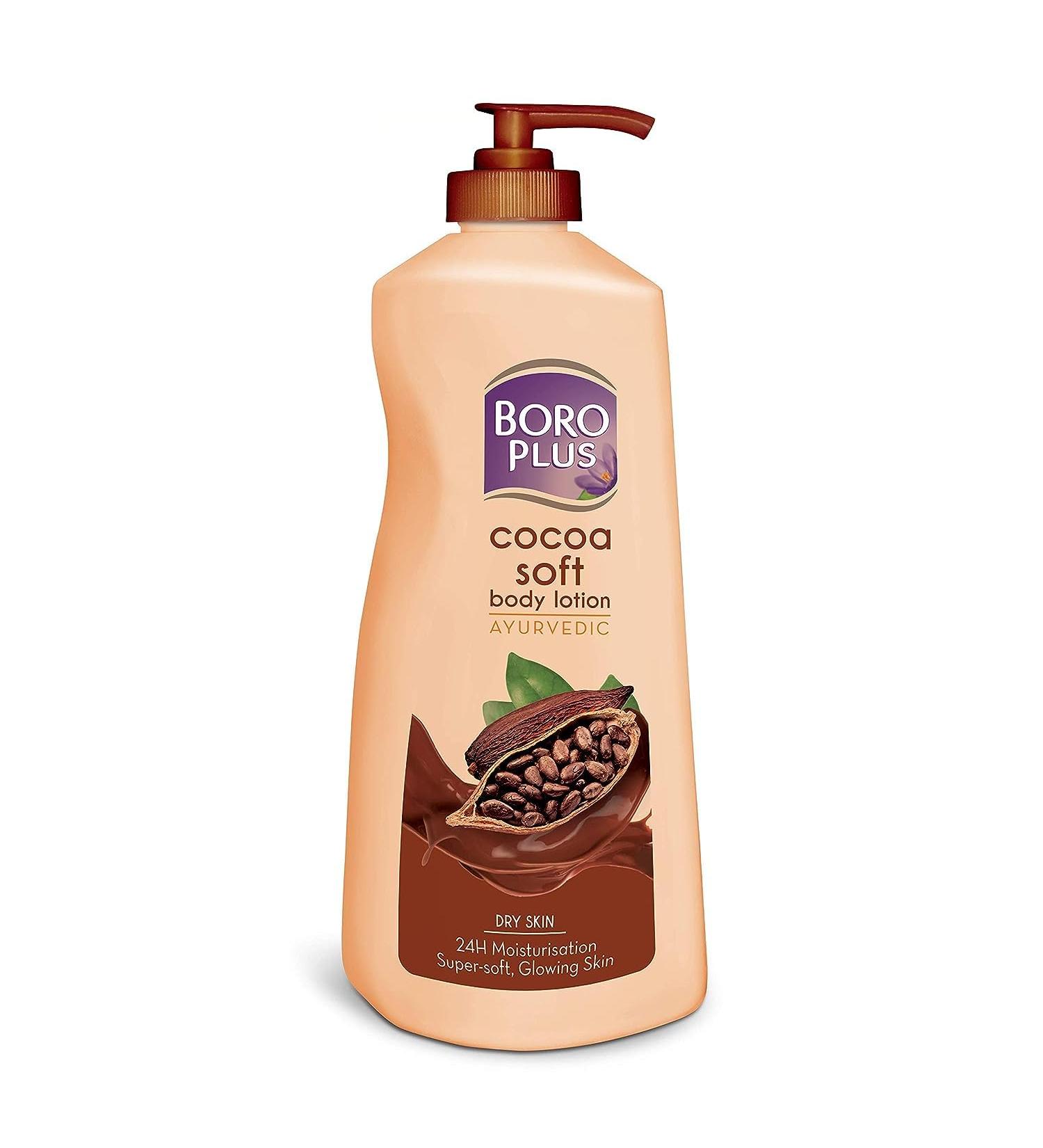 Boroplus Cocoa Soft Body Lotion | 24H Moisturizer for Dry Skin | Deep Hydration & Nourishment | Softens Smooths & Restores Glow | Fast-Absorbing Non-Greasy Formula | 13.53 Fl Oz (400ml) - Buy Online on GoSupps.com