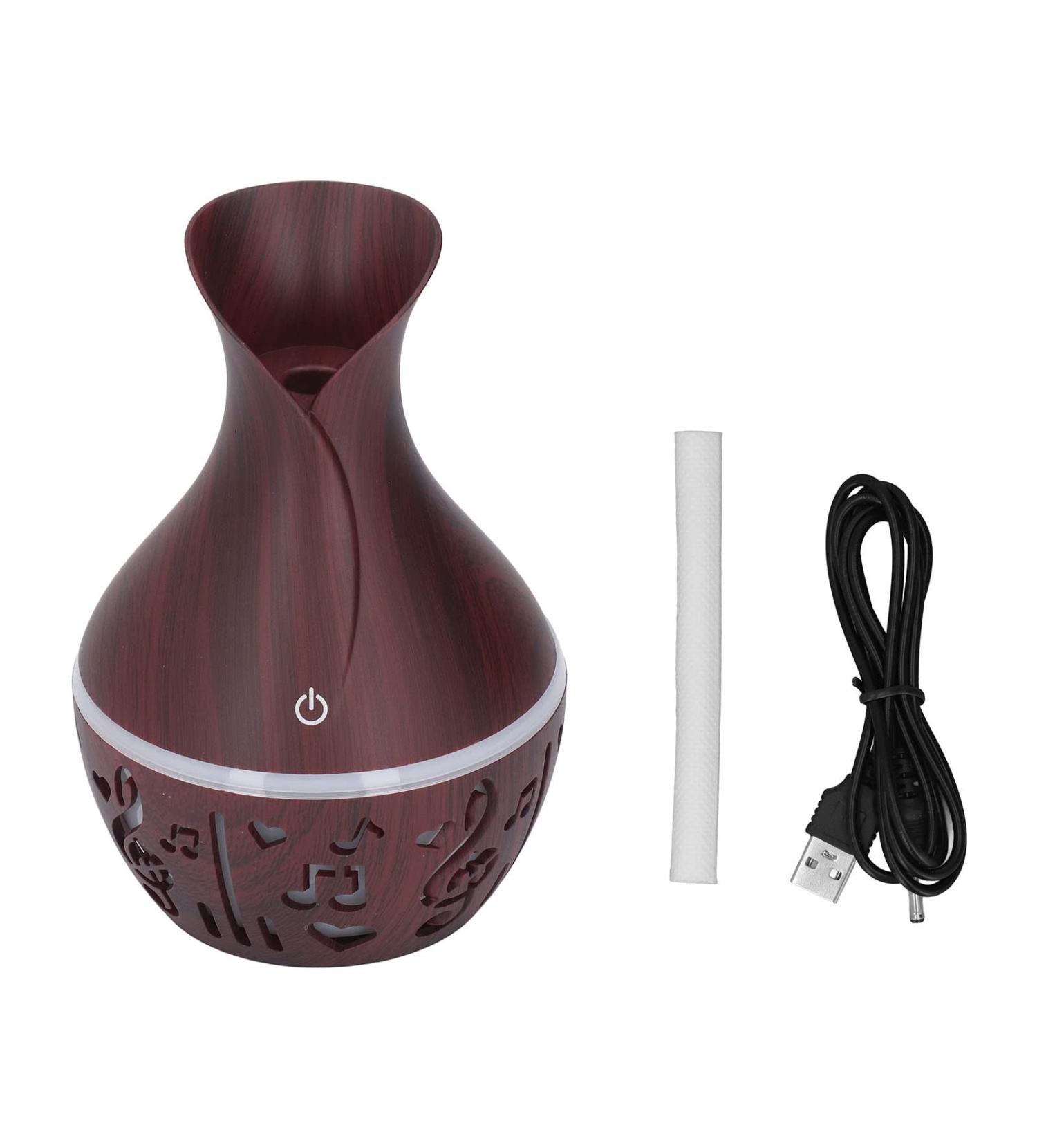 Essential Oil Diffuser - Aromatherapy Wood Grain Cool Mist Humidifier for Home Office SPA & Yoga - 300ml Night Light - Buy Online on GoSupps.com