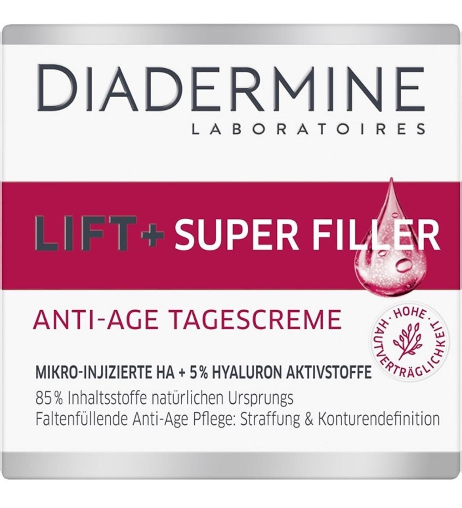 Diadermine Lift + Superfiller Hyaluron Anti-Age Day Cream - 1.76 Fl. oz (50 ml) | Best Anti-Aging Skincare for Youthful Skin - Buy Online on GoSupps.com