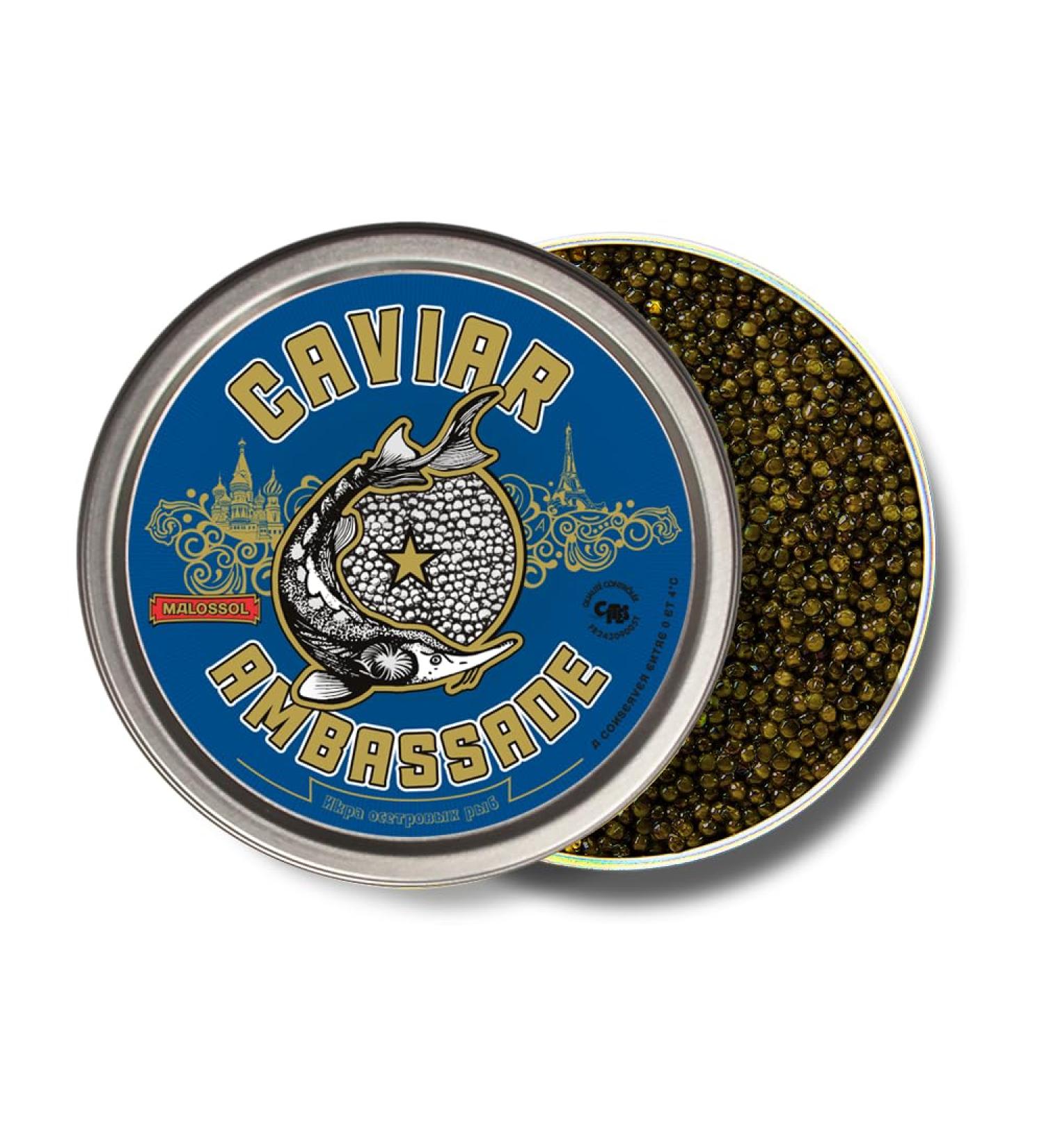 Schrenki-Dauricus Caviar - 100g - Hybridization Acipenser schrenckii and Huso dauricus - Refrigerated delivery - CAVIAR EMBASSADE - Buy Online on GoSupps.com