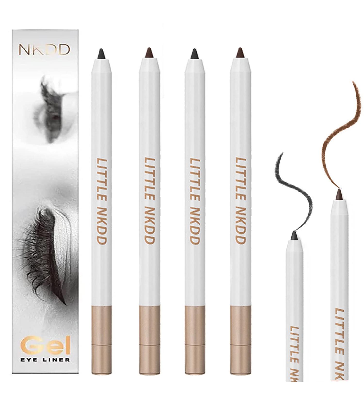 Heykomi Eyeliner Heykomi Makeup Waterproof Eye Liner Pencils Non-Smudging Waterproof and Long-Lasting Eyeliner Pencil Quick Drying Long Lasting Waterproof and Sweat Proof Eyeliner (2pcs Black+2pcs Brown) - Buy Online on GoSupps.com