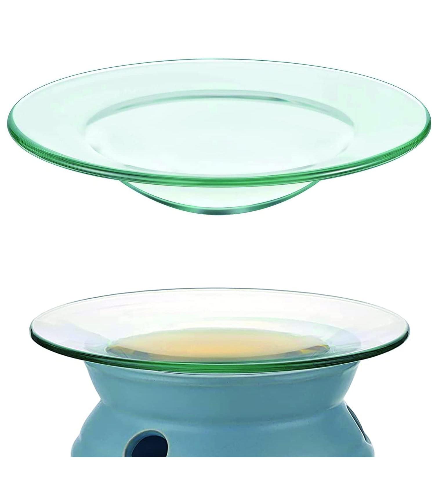 LYMGS 4.5 Replacement Oil Warmer Dish - Round Glass Wax Melt Warmer Liner - Candle Warmer Bowl Plate for Scented Wax - 1 Pack - Buy Online on GoSupps.com