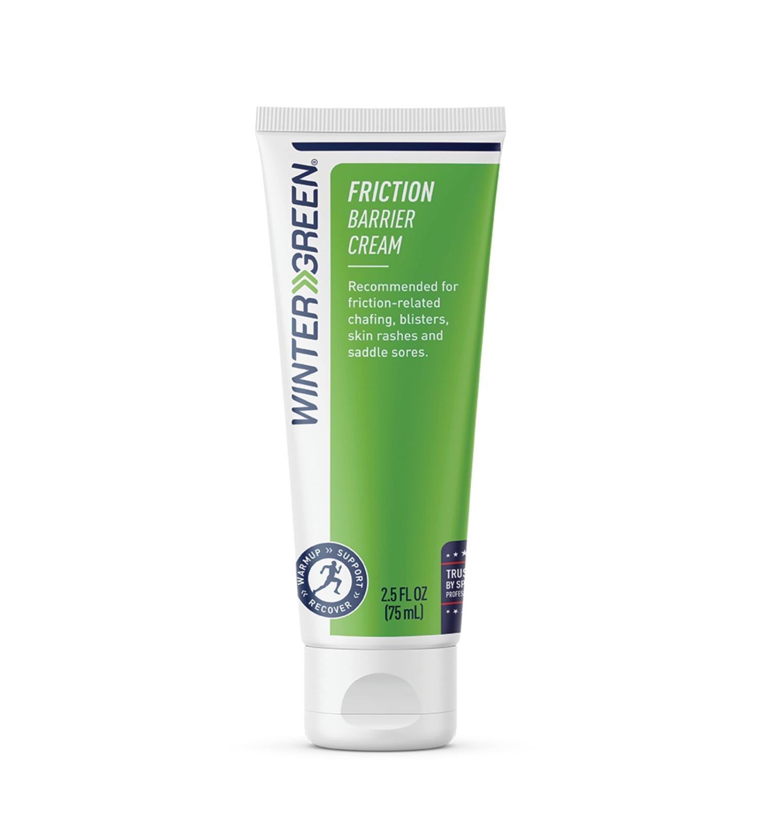 Wintergreen Friction Barrier Cream 2.5 Oz - Tea Tree Oil & Shea Butter Formula for Chafing, Blisters & Rashes - Ideal for Sports, Exercise & Cycling - 75mL - Buy Online on GoSupps.com