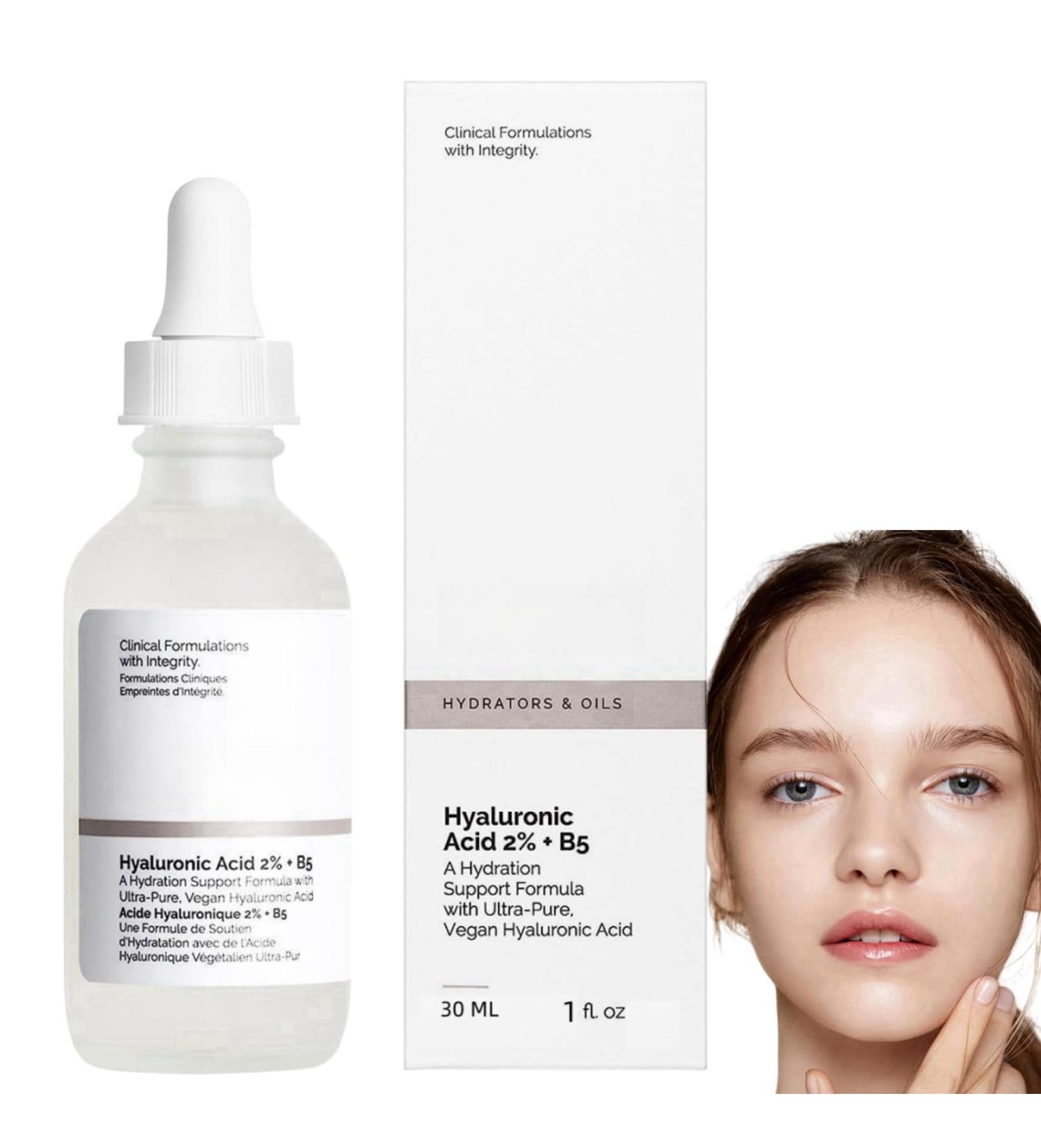 Hyaluronic Acid 2%+B5 Face Serum Hyaluronic Acid Serum for Face Hyaluronic Acid Serum Skincare Moisturiser Face Brightening Serum Face Serum for Women to Smooth Skin Anti Aging Serum for Face - Buy Online on GoSupps.com