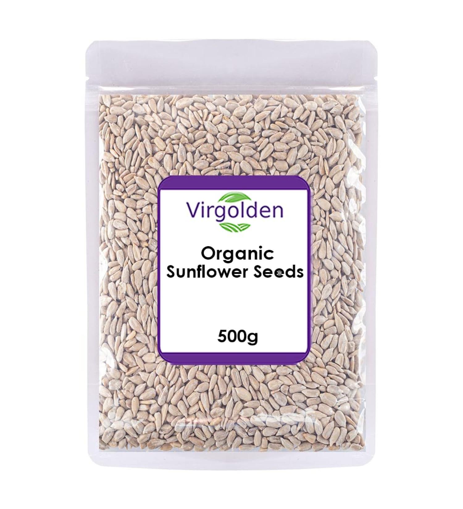 Organic Sunflower Seeds 500g by Virgolden Organic - Buy Online on GoSupps.com
