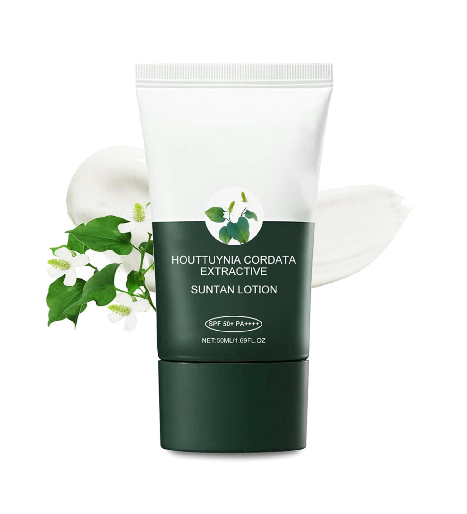 Sun Cream SPF 50+ PA++++ Korean Face Sunscreen Heartleaf Silky Moisture Sunscreen UVA & UVB Protetion Sun Cream Non-Greasy Daily Sunscreen Skin Care(50ml) - Buy Online on GoSupps.com