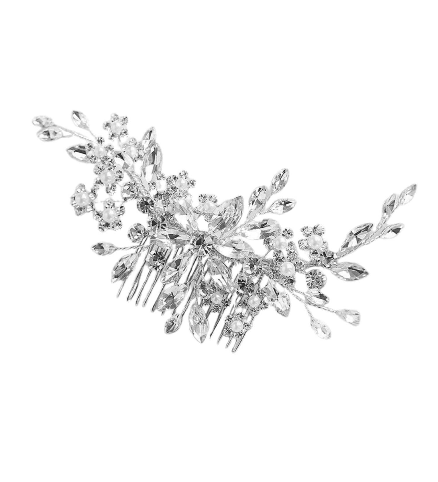 HAPINARY Crystal Inlaid Hair Comb Bridal Hair Decor Bride Hair Comb Bridal Headpieces for Wedding Crystal Hair Comb Wedding Hair Accessories Bride Wedding Headdress Bridal Hair Comb - Buy Online on GoSupps.com